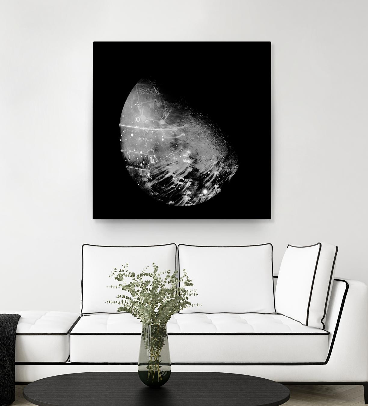 Abstract Moon Phase 2 Wall Art - Modern Celestial Decor for Home, Office & Nursery | Perfect for Boho, Minimalist & Space-Themed Interiors