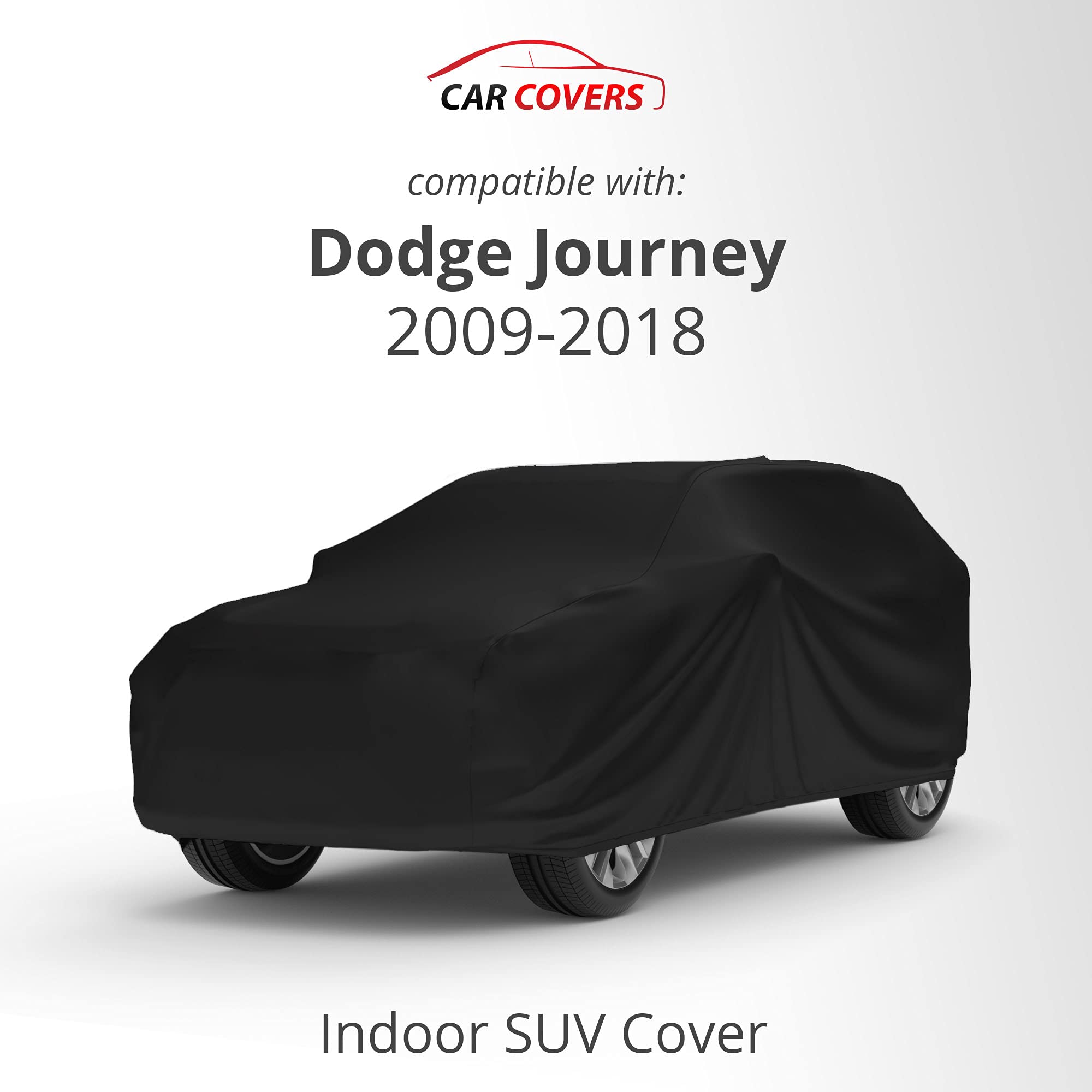Scratch-Resistant Indoor SUV Car Cover for Dodge Journey 2009-2018 - Black Satin Ultra Soft Material with Warranty | Perfect for Garage Storage & Vehicle Protection