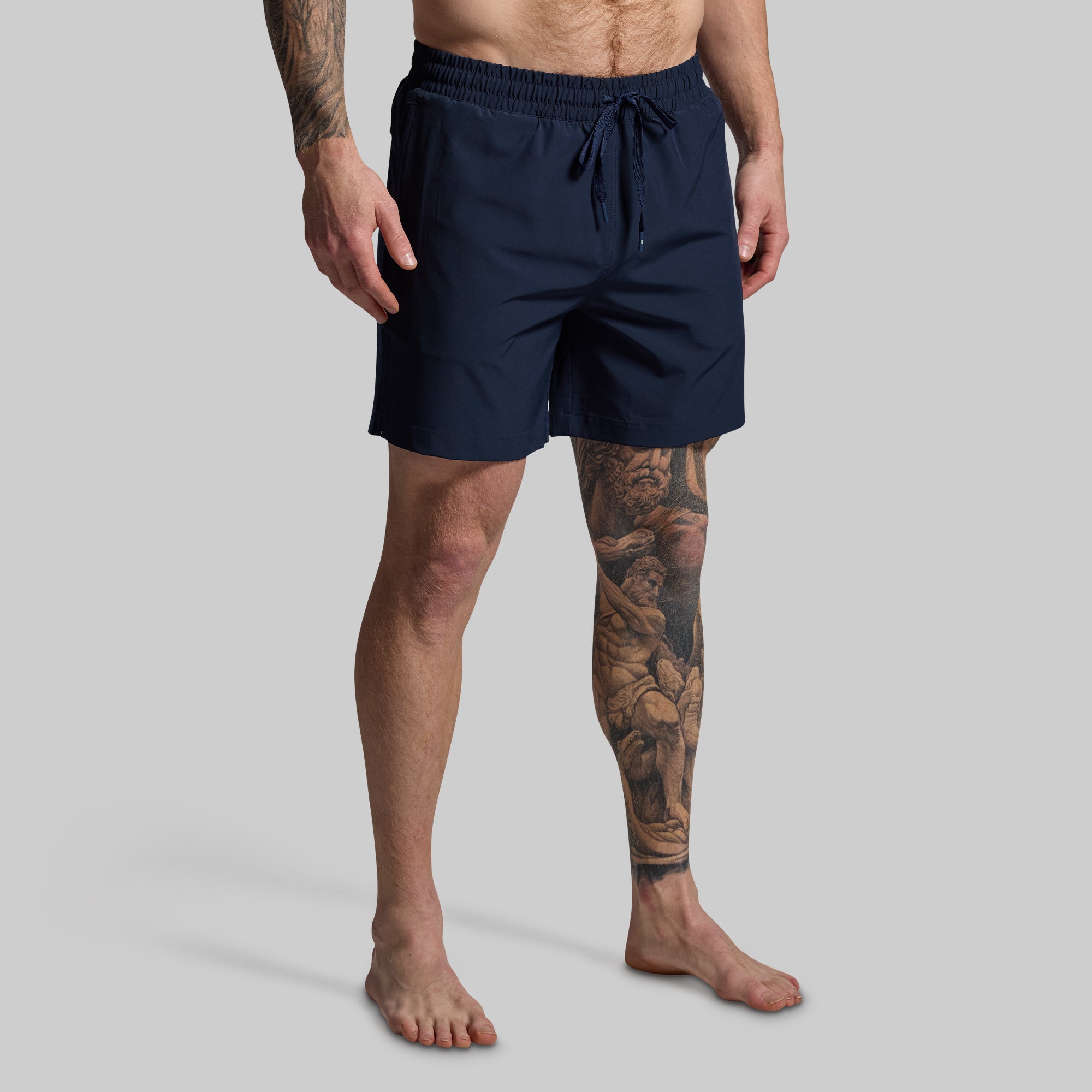 Premium Deep Dive Swim Shorts for Men - Quick Dry, UPF 50+ Swim Trunks (Navy Blue) - Perfect for Beach, Pool, Surfing & Water Sports