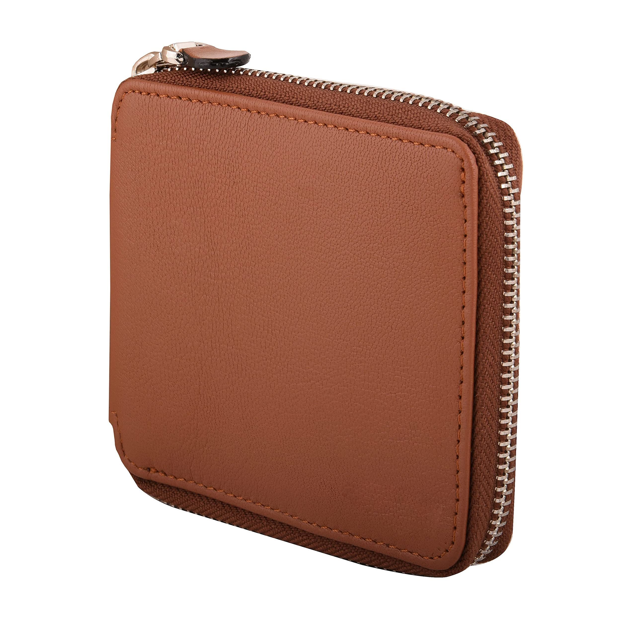 Genuine Leather RFID Blocking Trifold & Zipper Wallet for Men - Horizontal & Vertical Design with Card Holder | Perfect Gift for Men & Women | Ideal for Travel, Business & Everyday Use