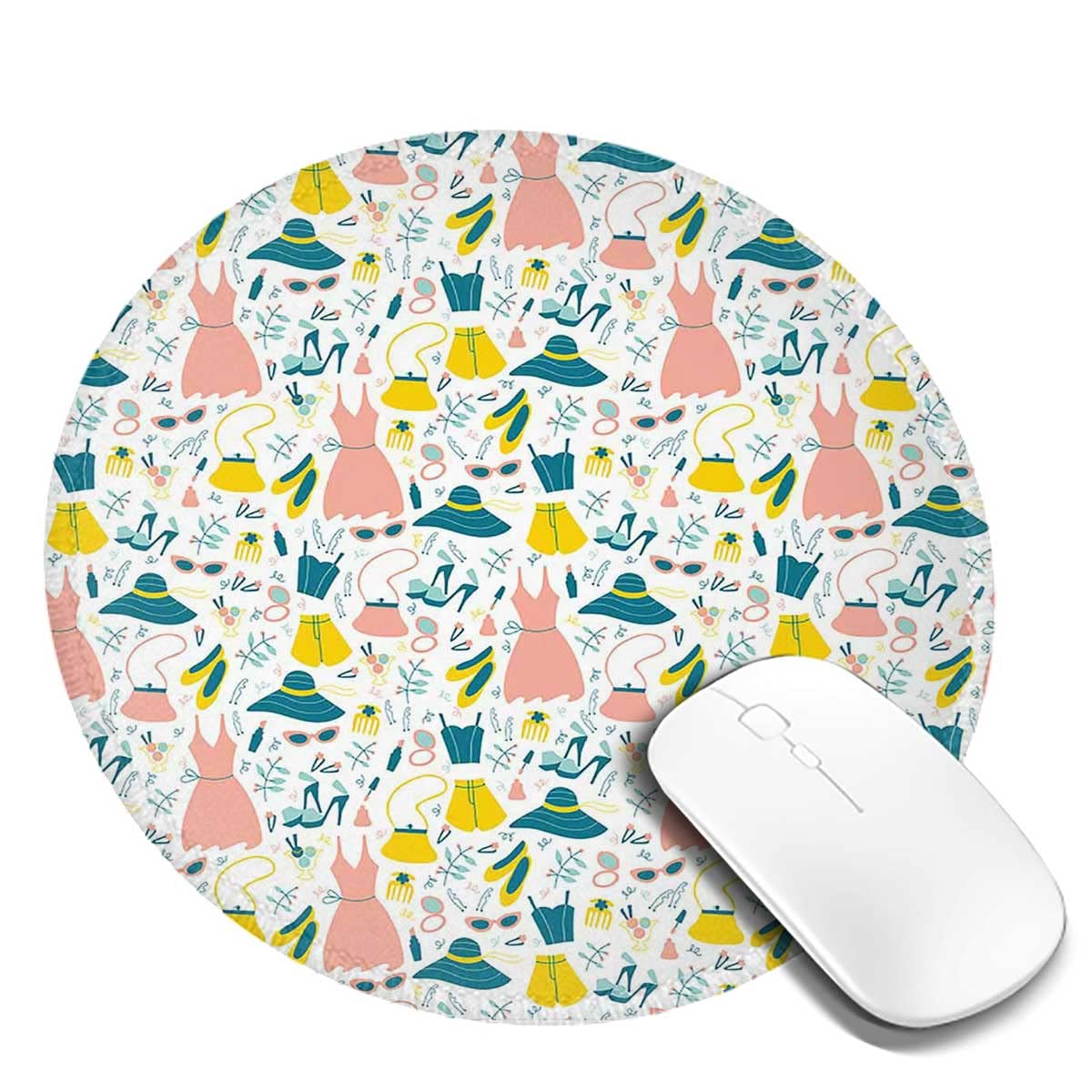 Non-Slip Round Mouse Pad with Rubber Base for Laptop, PC, Office & Gaming - 7.9×7.9×0.12 Inches (2 Pack) - Perfect for Work Desks, Home Offices & Gaming Setups