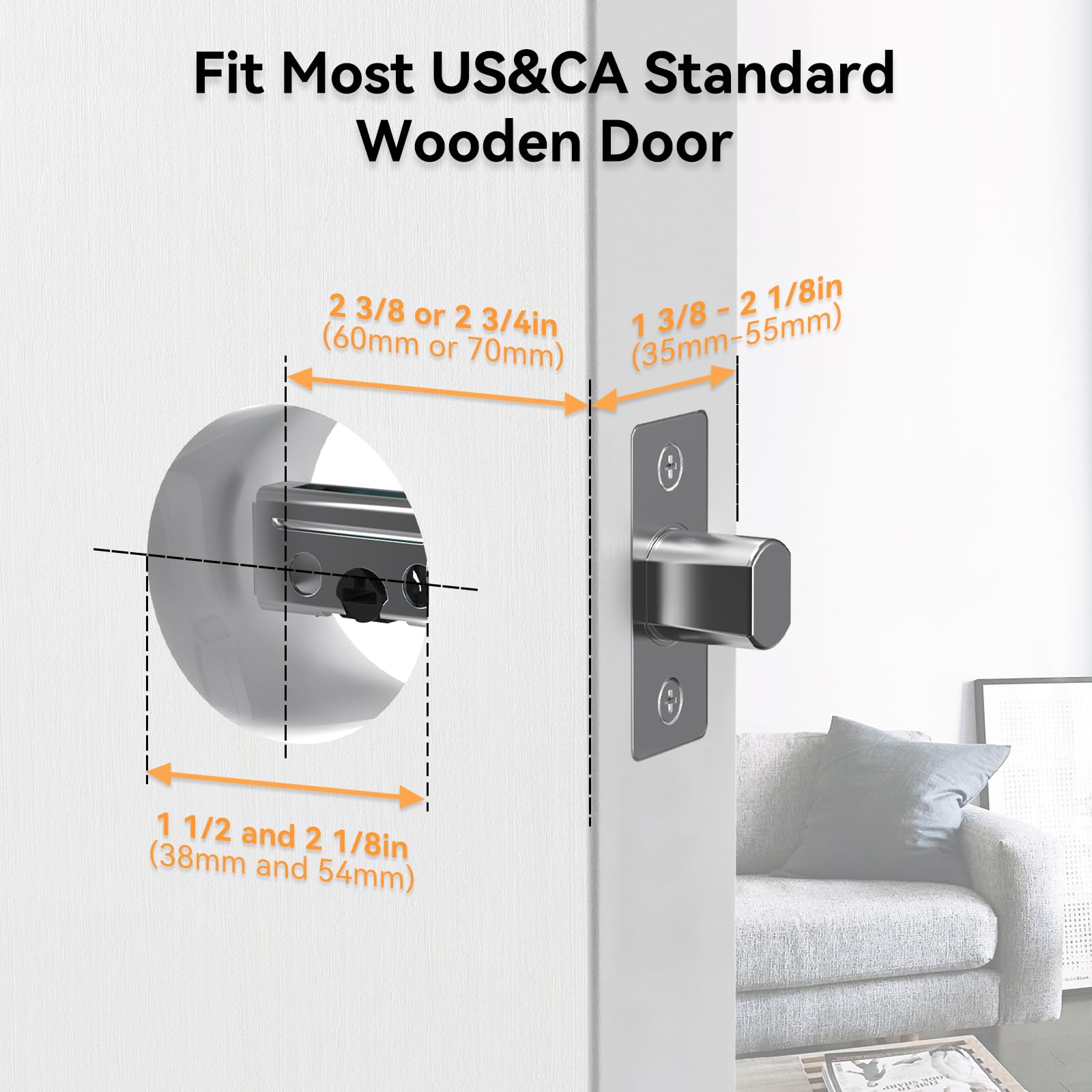 Smart WiFi Video Door Lock with Doorbell Camera - 6-in-1 Keyless Entry Deadbolt for Front Door - Fingerprint, Keypad, App & Voice Control - Auto Lock & IP65 Weatherproof - Secure Your Home with Video Calling & Remote Access - Perfect for Apartments, Smart Homes & Vacation Rentals