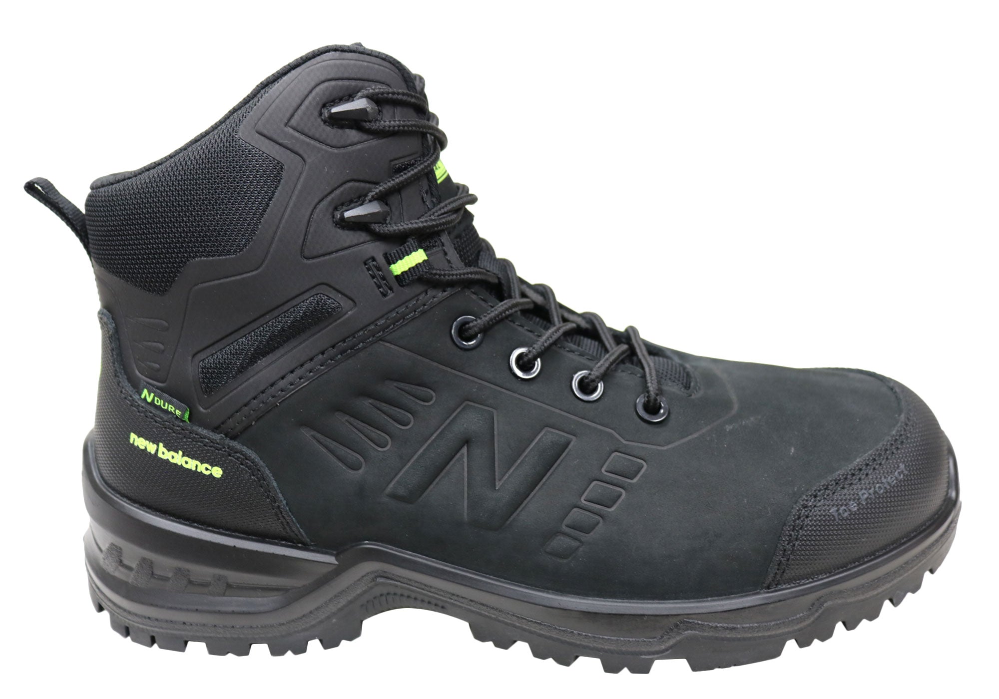 New Balance Contour Men's Leather Composite Toe 4E Extra Wide Work Boots - Steel Toe Safety Shoes for Construction, Warehouse & Industrial Work