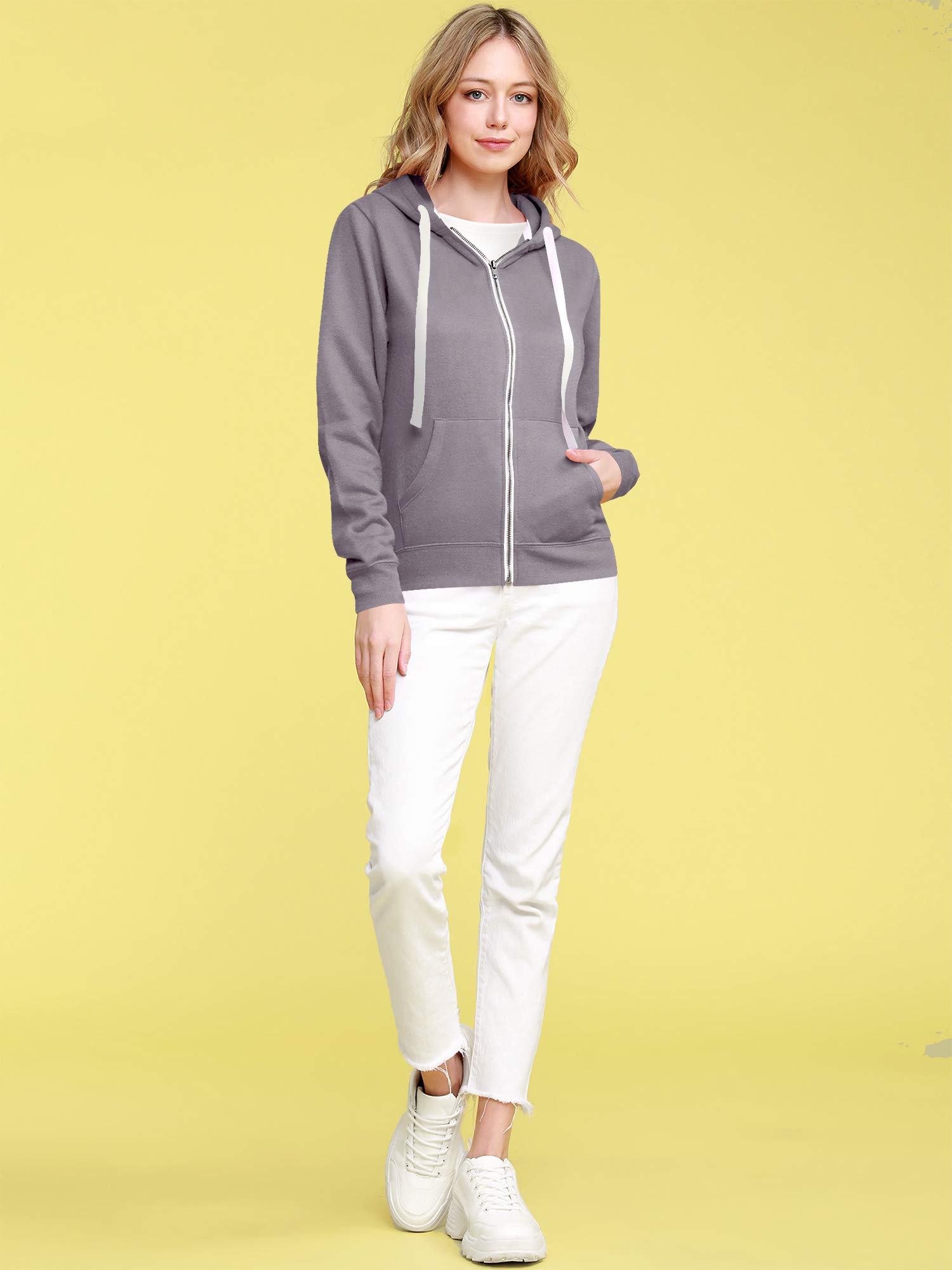 CTC Women's Active Fleece Zip-Up Hoodie Sweater Jacket - Warm & Comfortable Workout Top for Running, Yoga & Outdoor Activities