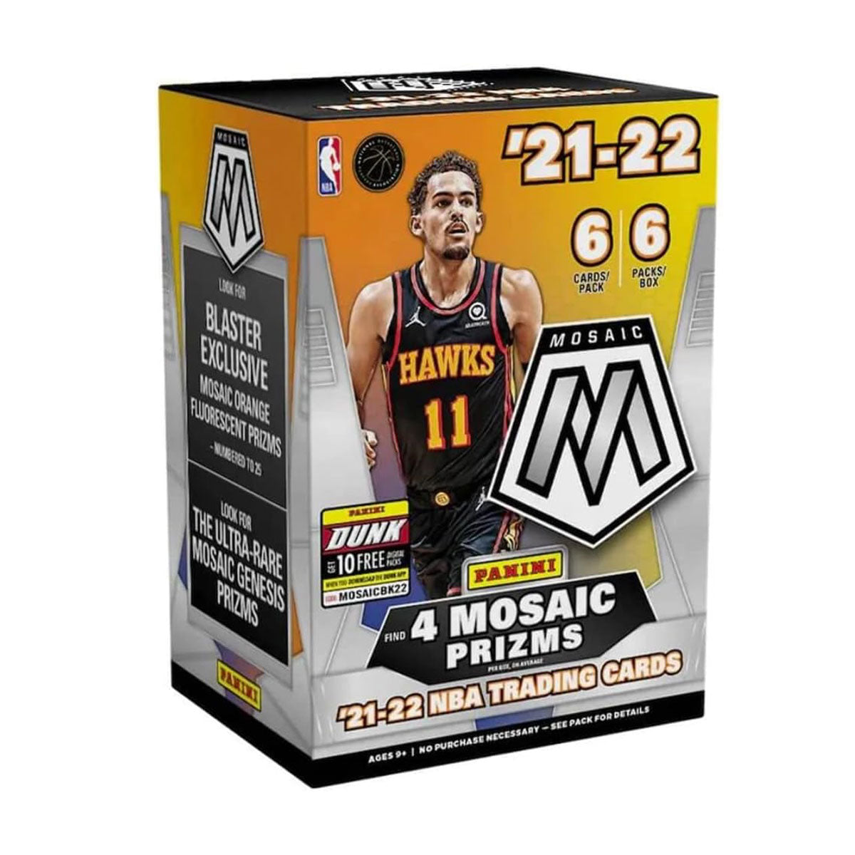 2021-2022 Panini Mosaic Basketball Blaster Box - NBA Trading Cards Collection for Collectors & Fans - Perfect for Gifts, Investments, and Game Nights