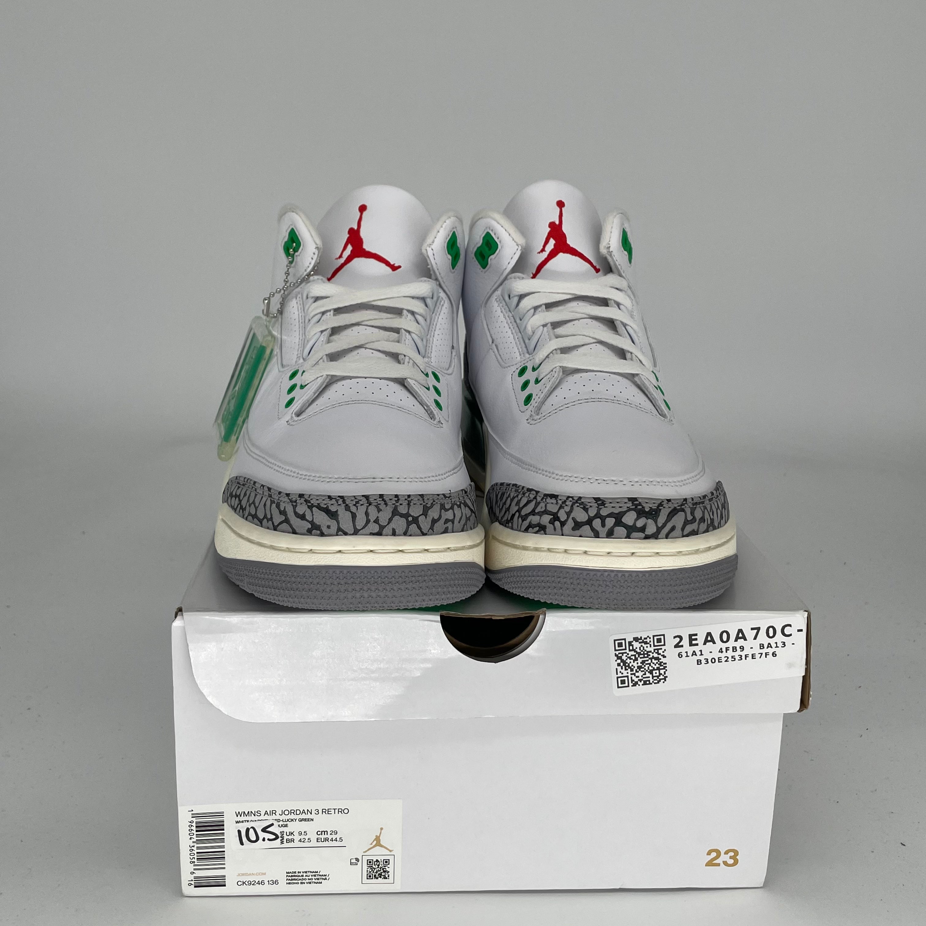 AIR JORDAN 3 Lucky Green Basketball Shoes - Women's Size 10.5/12W (CK9246-136) - Perfect for Streetwear, Gym & Casual Fashion