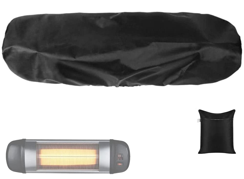 Waterproof Dustproof Wall-Mounted Patio Heater Cover - Black Electric Infrared Heater Protector for Indoor & Outdoor Use - Perfect for Garage, Backyard, and Hanging Heaters - Weatherproof Dust Cover for Year-Round Protection