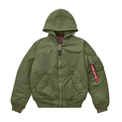 Alpha Industries Women's MA-1 Natus Bomber Flight Jacket | Lightweight Water-Resistant Aviator Coat for Casual Wear & Outdoor Adventures