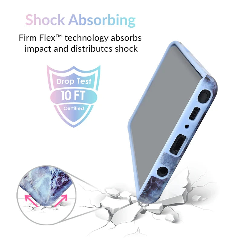 Samsung Galaxy Phone Case with Blue Marble Design - Durable Protective Cover for Everyday Use & Travel