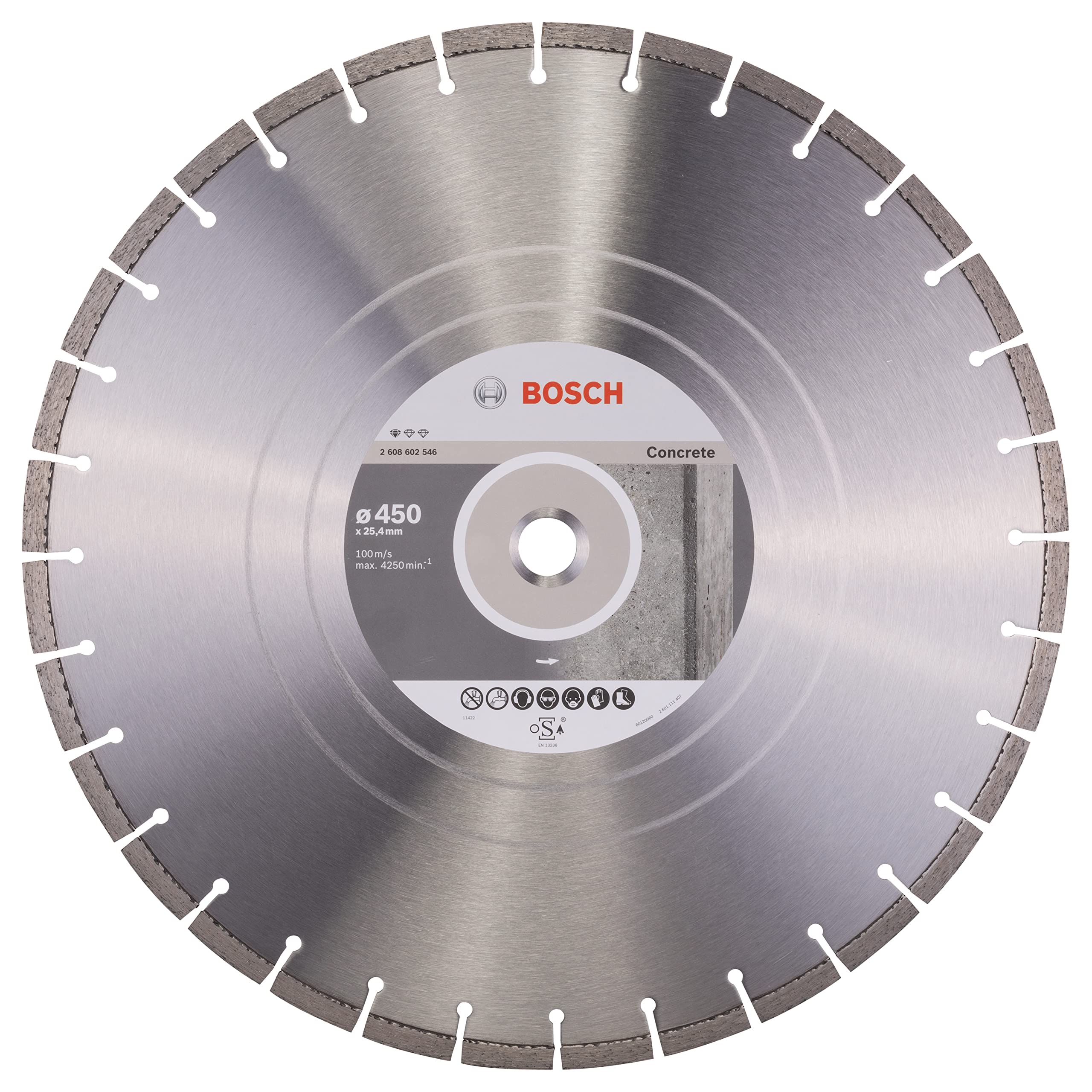 Bosch 2608602546 5-Inch Diamond Grinding Disc for Concrete - Premium LPP 450 Grit for Fast Cutting & Smooth Finishing - Perfect for Concrete Floors, Countertops & Masonry Work