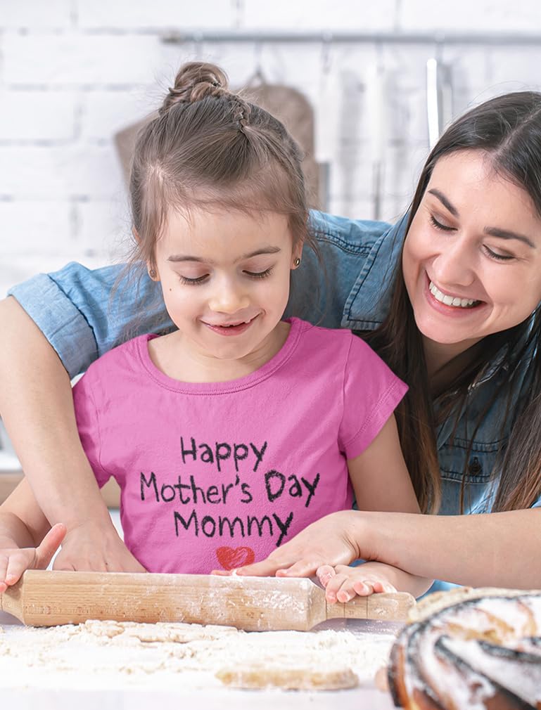 Happy Mother's Day Mommy T-Shirt - Cute Toddler & Youth Kids Shirt Gift for Mom - Perfect for Mother's Day Celebrations, Family Photos & Special Occasions