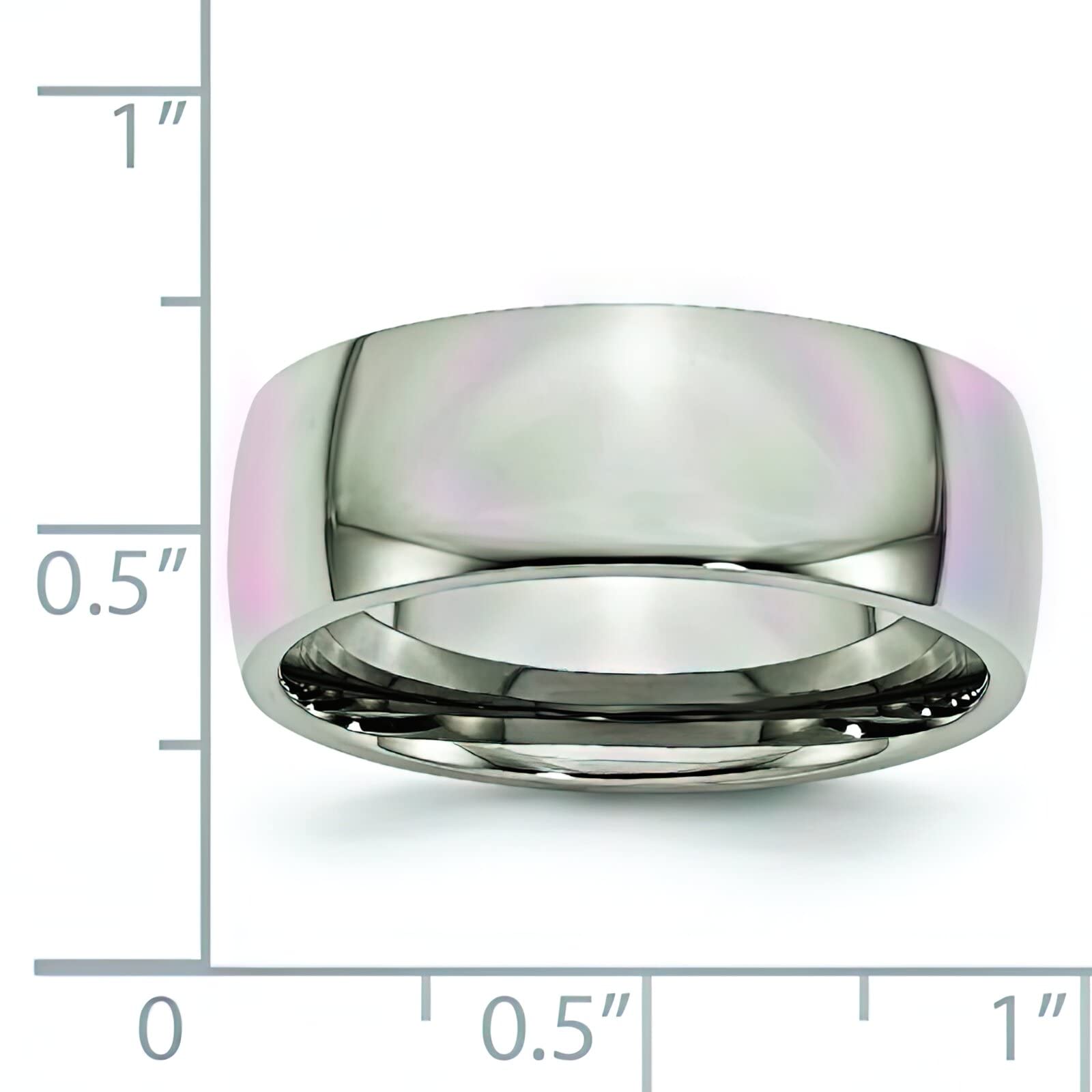 8mm Titanium Men's Wedding Ring Band - Size 10 - Durable & Hypoallergenic Jewelry for Grooms, Anniversaries & Everyday Wear