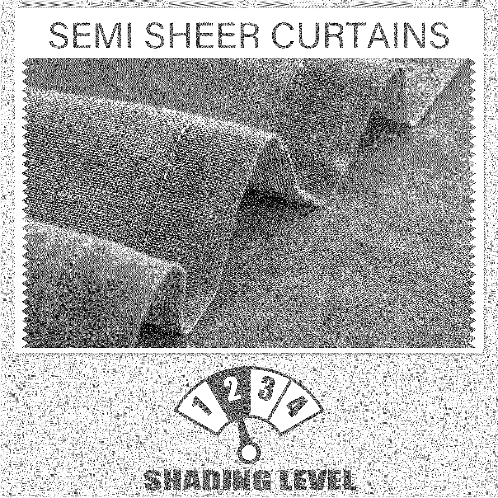 LOYOLADY Grey Linen Curtains 102 Inches Long - 2 Panels Set, Semi-Sheer Window Drapes for Bedroom & Living Room, 72