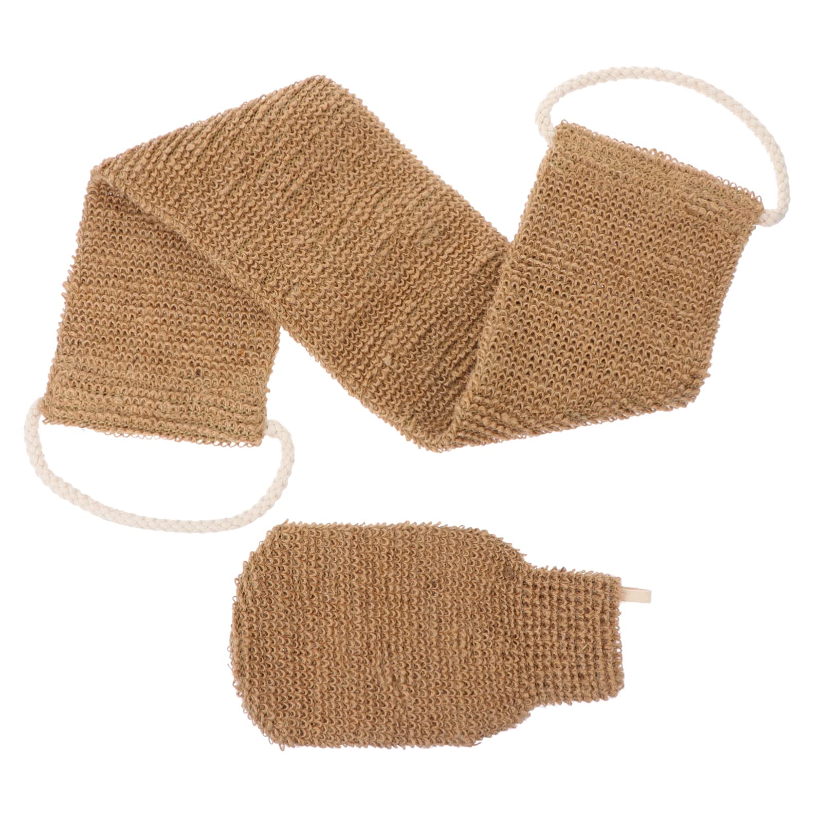 EXCLUZO Exfoliating Bath Gloves & Washcloth Set - Body Scrubber Mitts & Long Bath Towel for Dead Skin Cell Removal - Spa & Shower Essentials for Smooth Skin - Perfect for Home Spa, Self-Care & Gift Giving