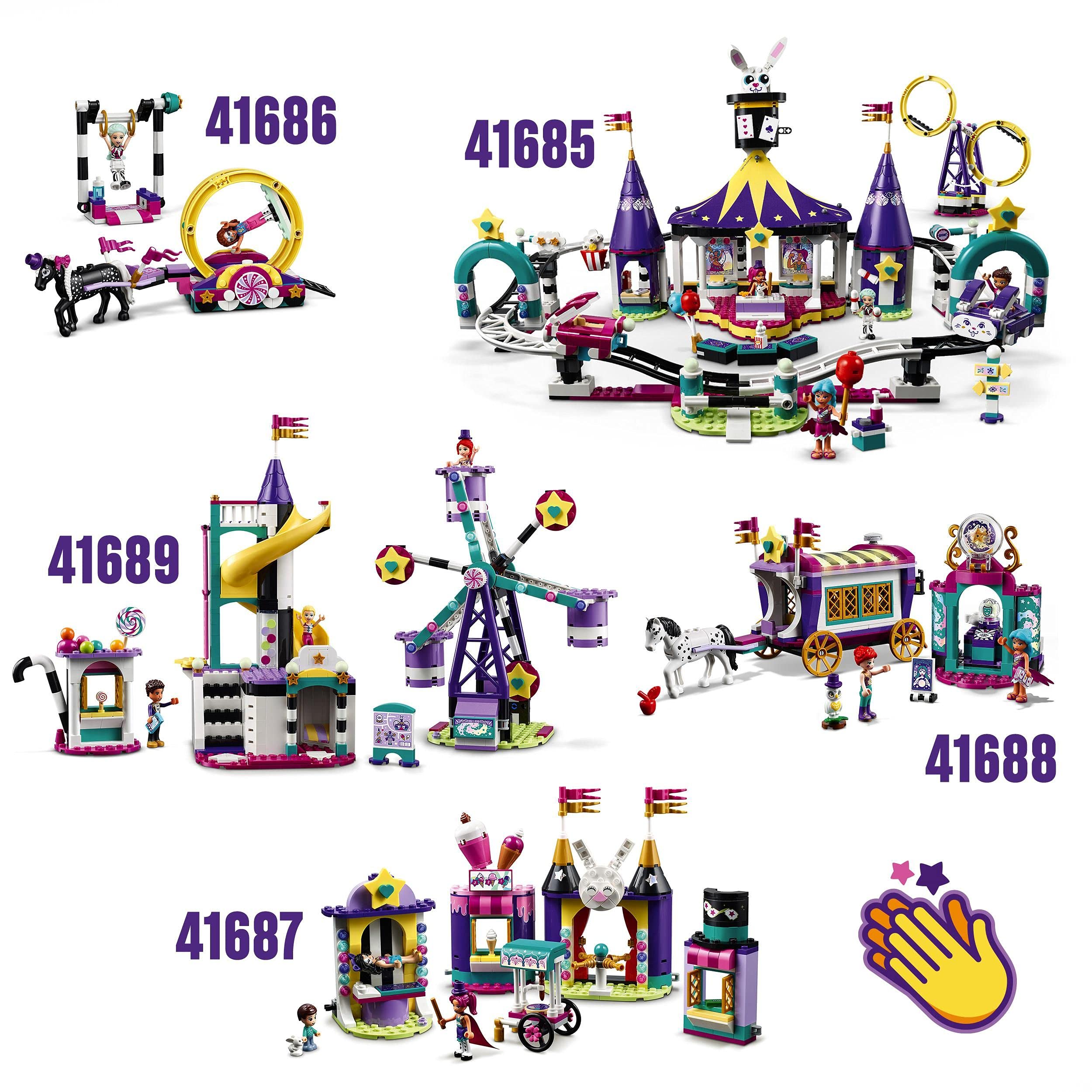 LEGO 41689 Friends La Grande Roue et Le Toboggan Magiques Building Toy Set - Creative Play for Kids, Fun Fairground Theme, Perfect Birthday Gift for Girls & Boys (Great for Imaginative Play & Room Decor)