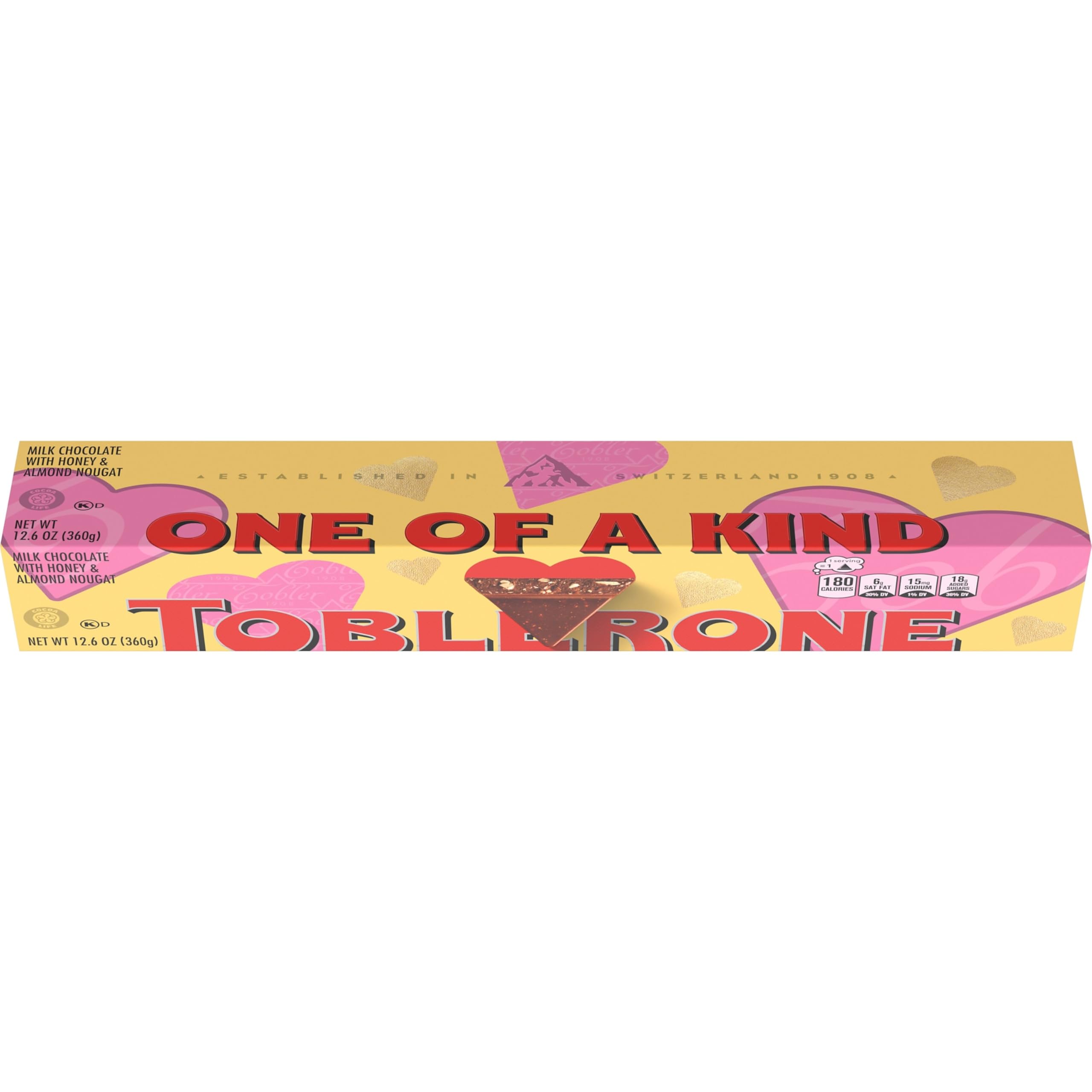 Toblerone Milk Chocolate Bar with Honey and Almond Nougat - 12.6 oz Swiss Chocolate Gift for Valentine's Day, Christmas, Birthdays & Special Occasions | Perfect for Gifting, Parties & Sweet Treats