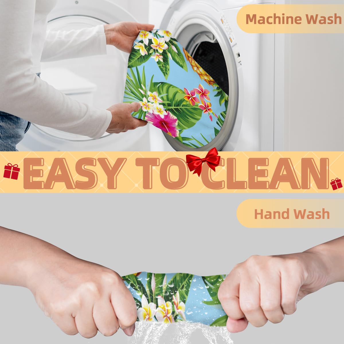 Non-Stick Beard Bib with Suction Cups - Tropical Pineapple Palm Leaves Design for Men's Shaving & Grooming | Perfect Birthday Gift for Husband & Dad | Use During Haircuts, Trims & Beard Care at Home
