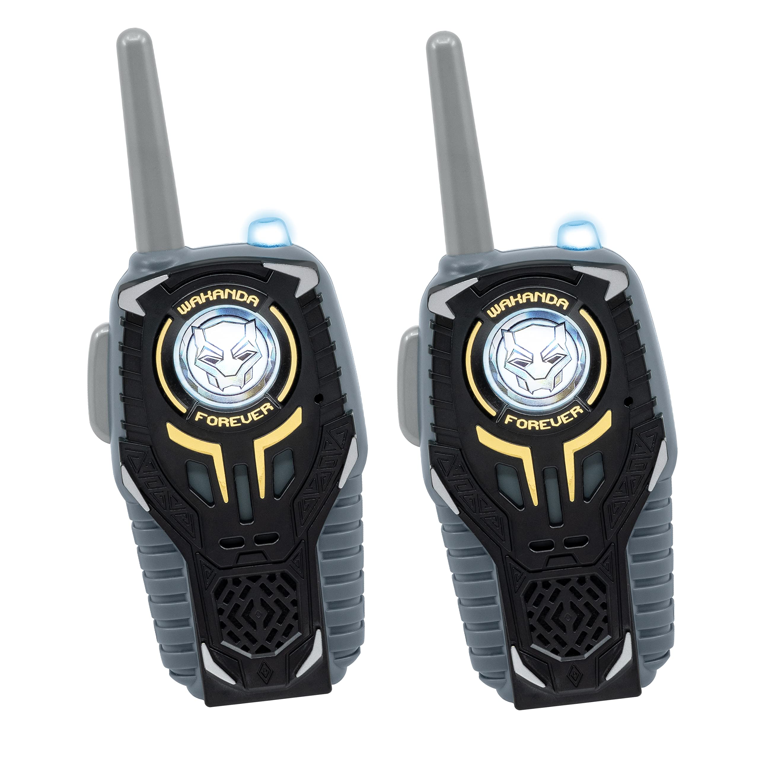 Black Panther Wakanda Forever Kids Walkie Talkies - Static-Free Toy for Boys & Girls Ages 3+ | Indoor & Outdoor Play, Birthday Gifts, Superhero Role Play, Camping Adventures