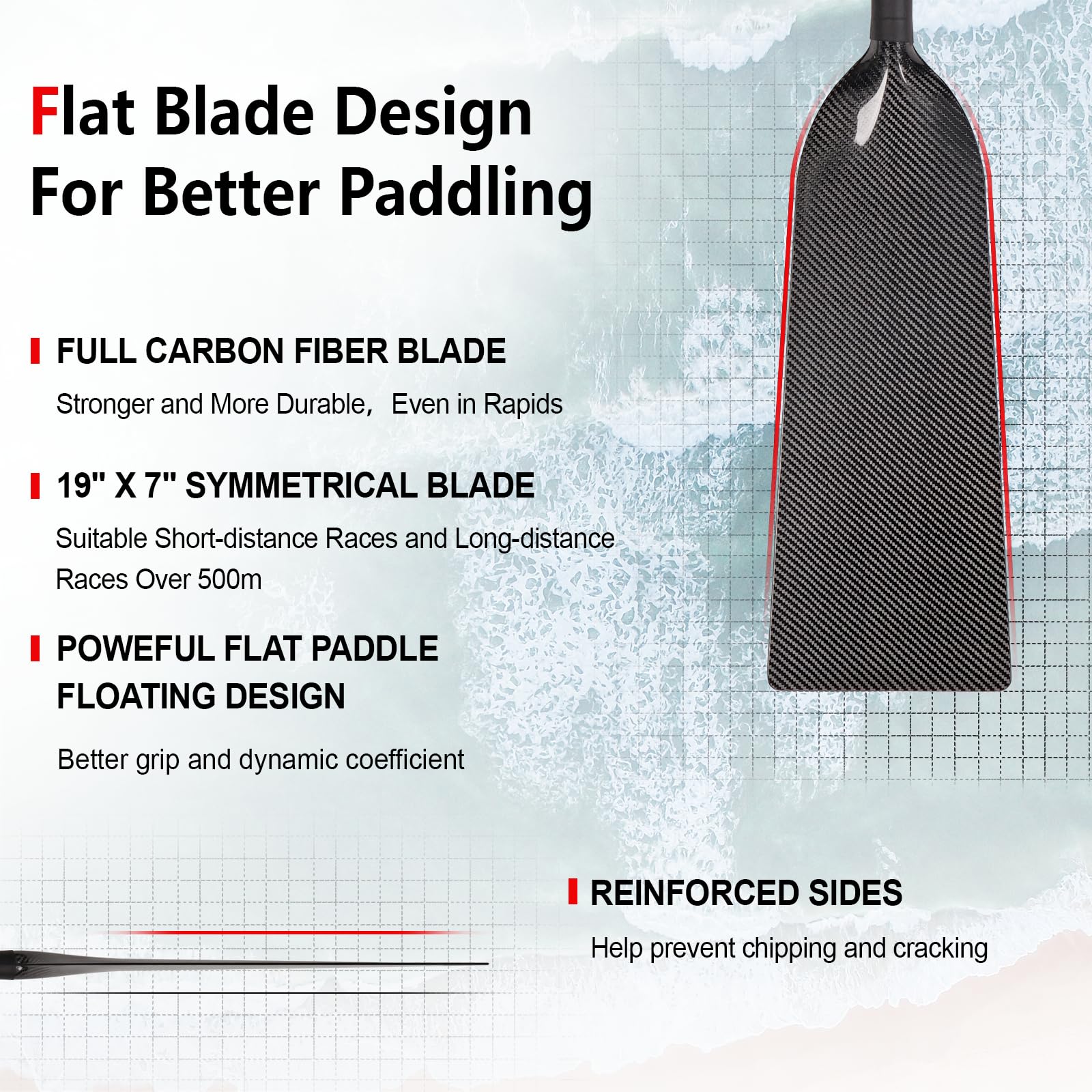 Premium Lightweight Full Carbon Fiber Dragon Boat Paddle - IDBF Approved (120/122/125cm, 47/48/49 Inches) with Adjustable Length (115-130cm) & Free Paddle Bag - Perfect for Racing, Training, and Competitive Dragon Boat Events