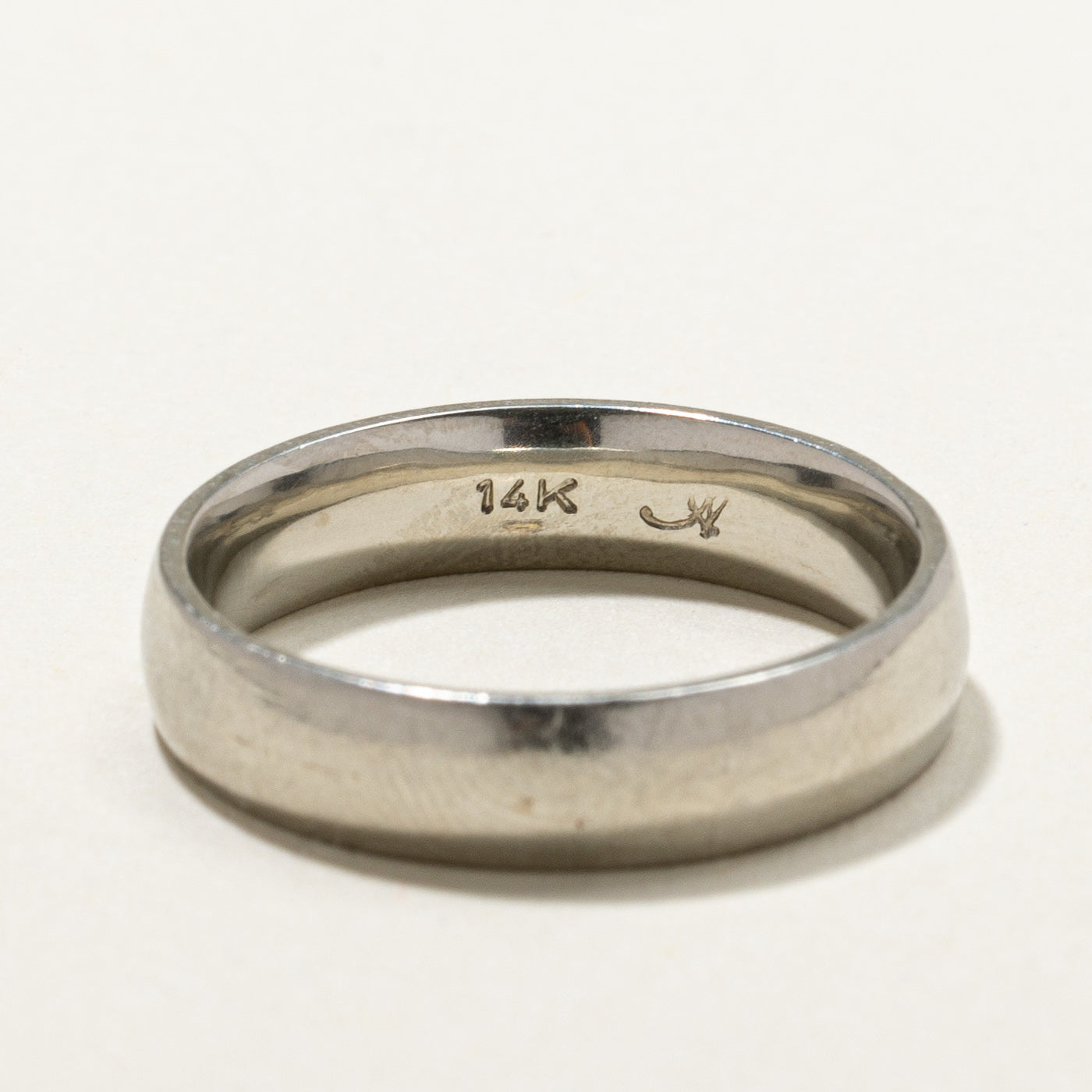 14K White Gold Wedding Band Ring for Women - Size 9, Dainty Simple Elegant Stackable Ring - Perfect for Engagement, Anniversary, Valentine's Day Gift