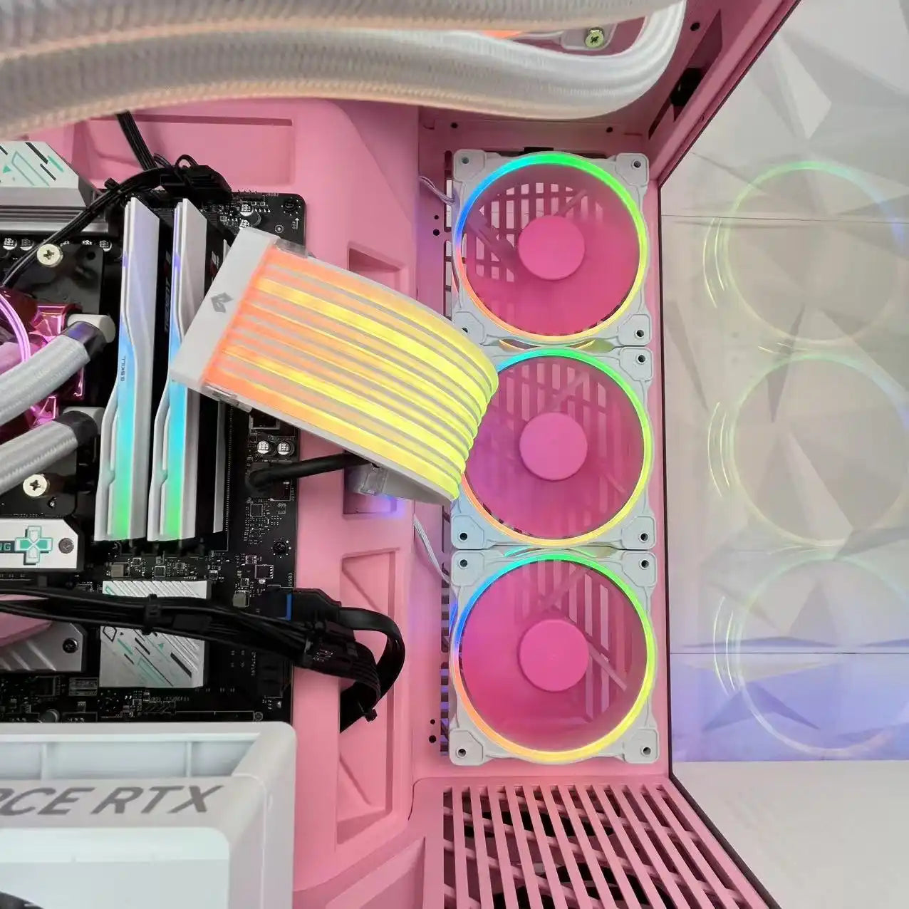 High-Performance Gaming PC with AMD Ryzen AM5 & NVIDIA RTX 4060/4060 Ti/4070/5070/5070 Ti/5080 or AMD Radeon 9070/9070 XT - Y70 Pink Milk Case - Perfect for 4K Gaming, Streaming & Esports