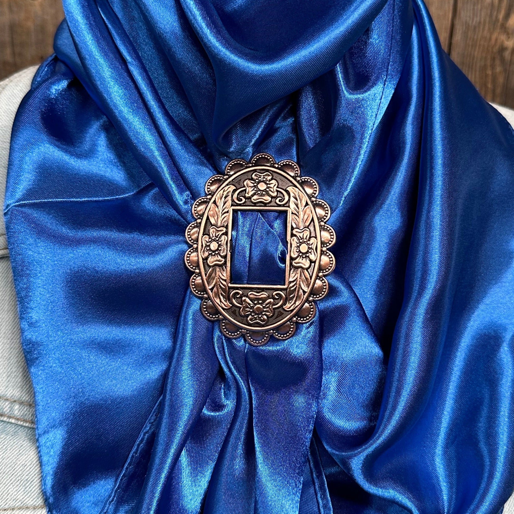 35x35 Inch Solid Electric Blue Wild Rag Scarf - WRS17 Buckle Wild Rag Slides for Cowboy, Cowgirl & Western Fashion - Perfect for Rodeo, Horse Riding & Outdoor Adventures