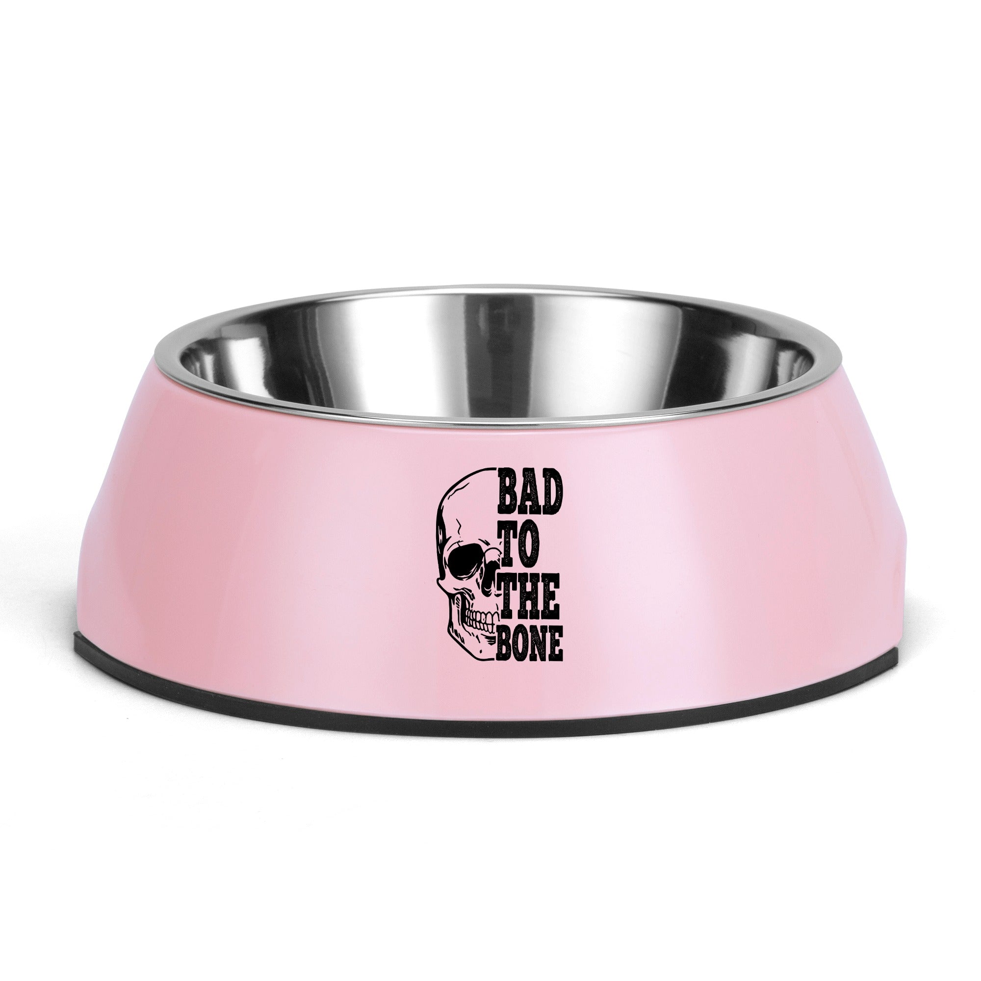 Bad To The Bone Pet Food Bowl - Durable Non-Slip Dog & Cat Dish for Large Breeds - Perfect for Indoor & Outdoor Feeding