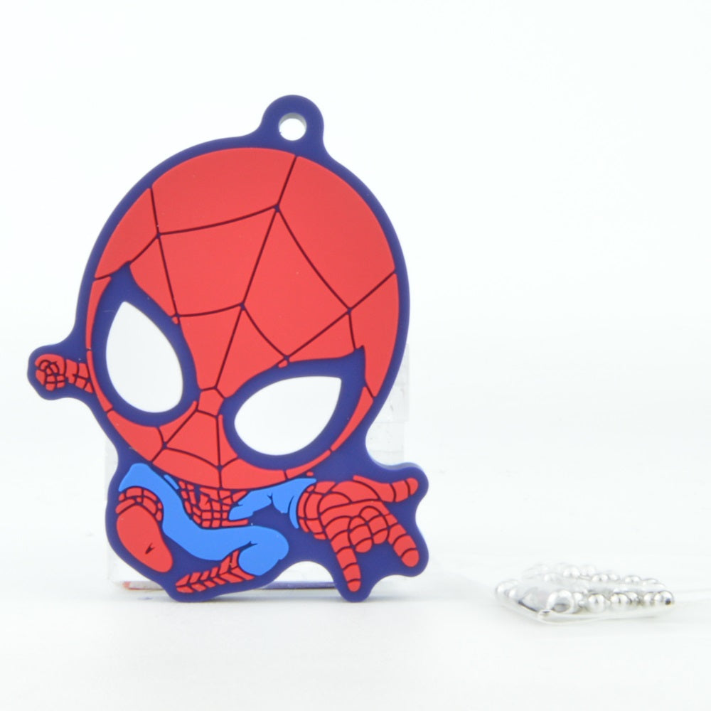 Marvel Spider-Man Character Rubber Mascot Keychain - Cute Superhero Keyring for Backpacks, Gifts & Collectibles (Spider-Man Merchandise)