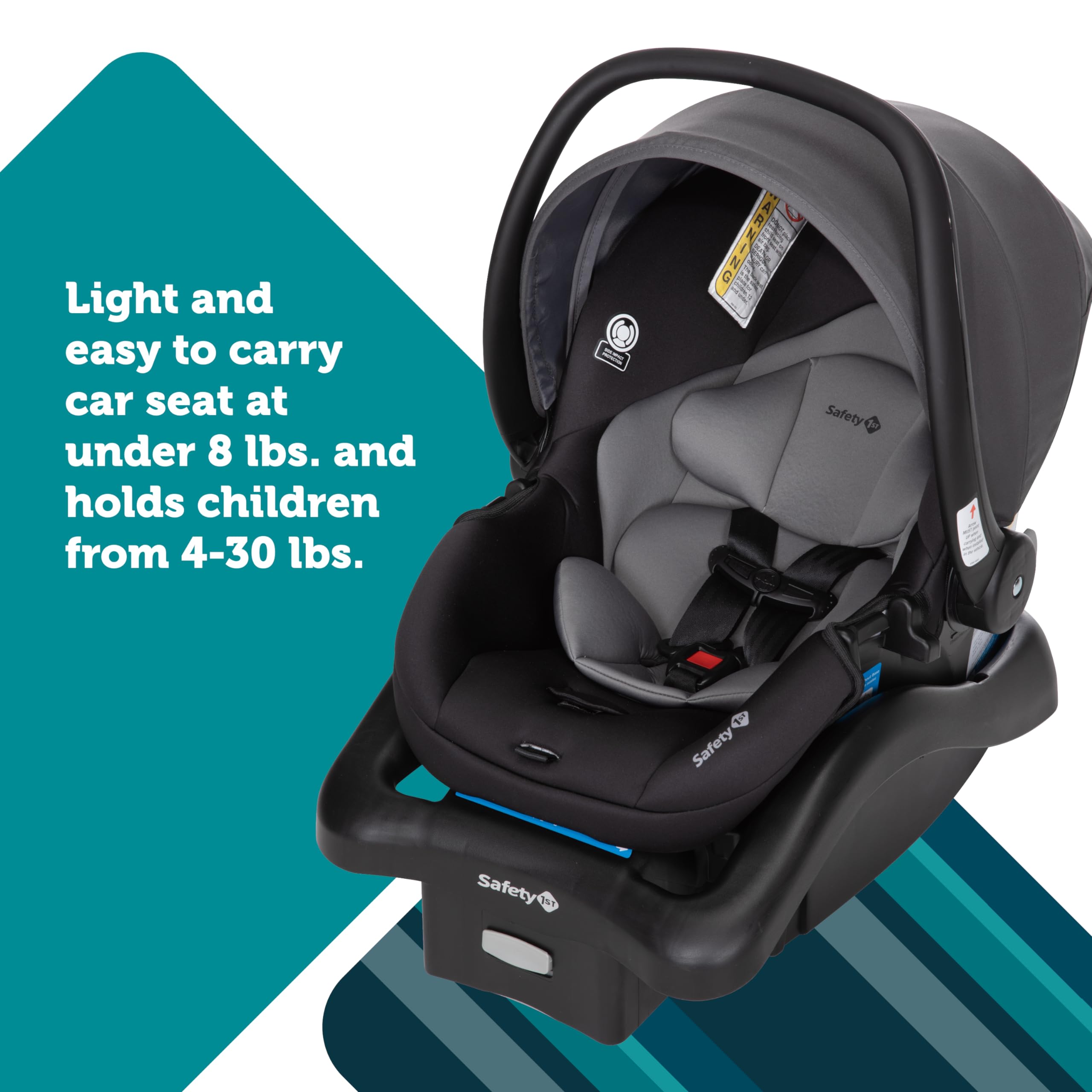 Safety 1st Smooth Ride Travel System Stroller & OnBoard™ FLX Car Seat Combo - Lightweight Infant Stroller with Car Seat for Newborns, Black Cherry | Perfect for Travel, Shopping & Daily Outings