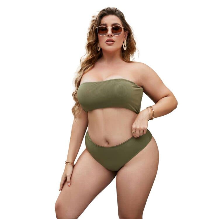 **Yii ouneey Plus Size Women's High Waisted Bikini Set - Tummy Control Bathing Suit for Beach, Pool & Vacation**
