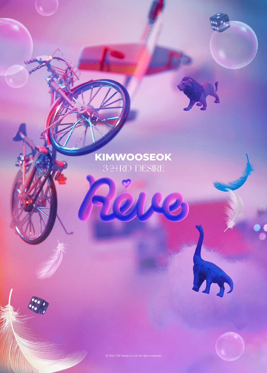 KIM WOOSEOK [REVE] 3rd Desire Album (BIBBIDI + BOBBIDI SET) - 2CDs, 1 Folded Poster (Limited Edition), 2 Photo Books, 2 Selfie Photo Cards, 2 Lenticular Cards, 2 Folding Posters, 2 Stickers | K-Pop Collectible for Fans, Gift Idea, Music Enthusiasts