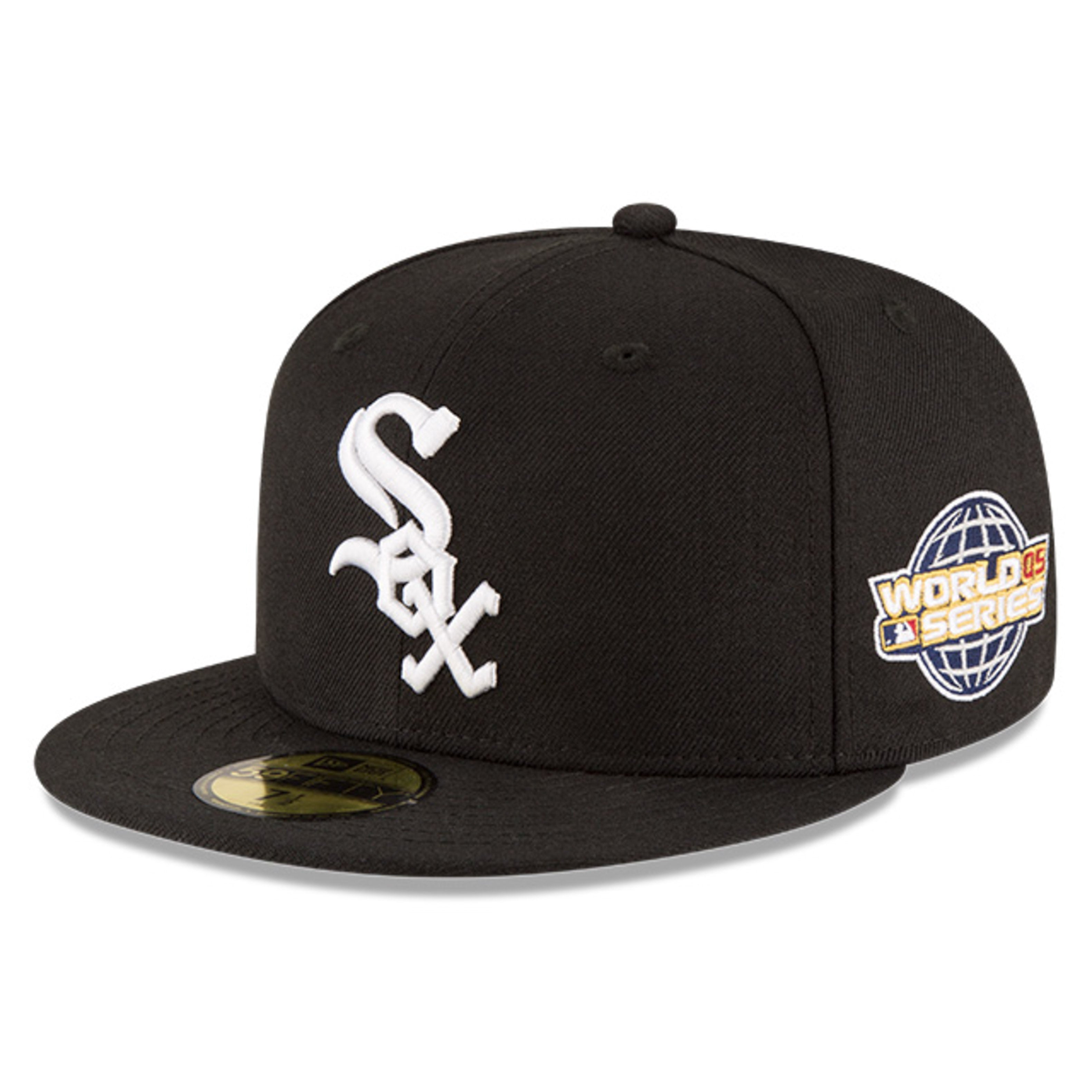 New Era 59Fifty Chicago White Sox 2005 World Series Patch Snapback Hat - Black MLB Baseball Cap for Men & Women - Perfect for Games, Collecting & Streetwear Fashion