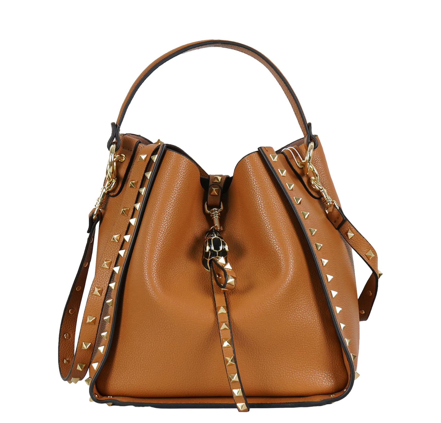 Stylish Studded Bucket Shoulder Bag for Women - Trendy Crossbody Purse with Metal Accents | Perfect for Casual Outings, Date Nights & Travel Accessories