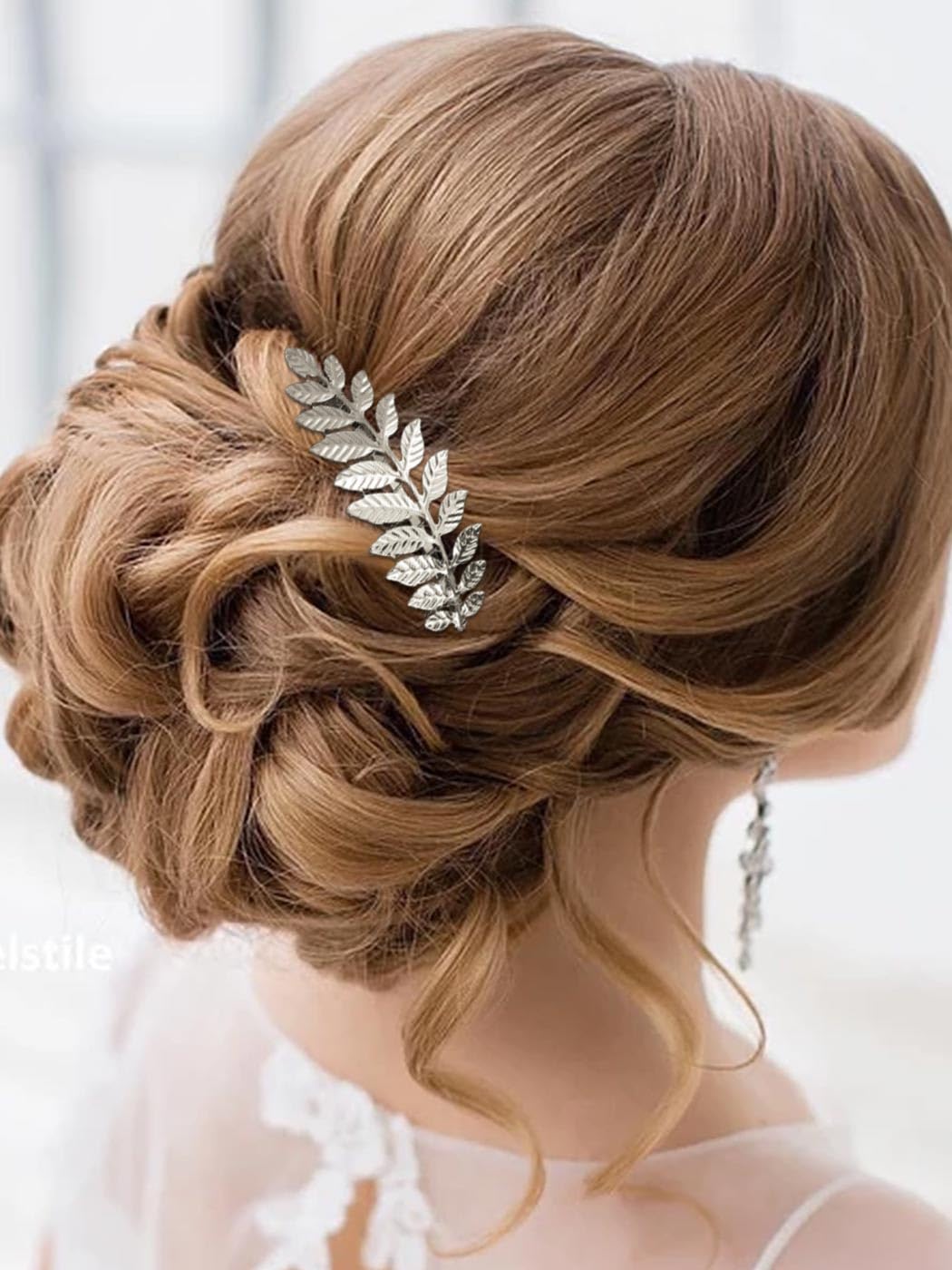 Elegant Silver Latious Leaf Bridal Hair Comb - Vintage Wedding Hairpiece for Women & Girls | Perfect for Brides, Bridesmaids, and Special Occasions