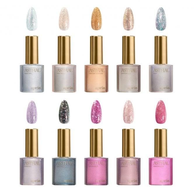 Apres Flash Glitter Gel Color Collection - Long-Lasting Nail Polish for Gel Manicures, Perfect for Parties & Special Occasions