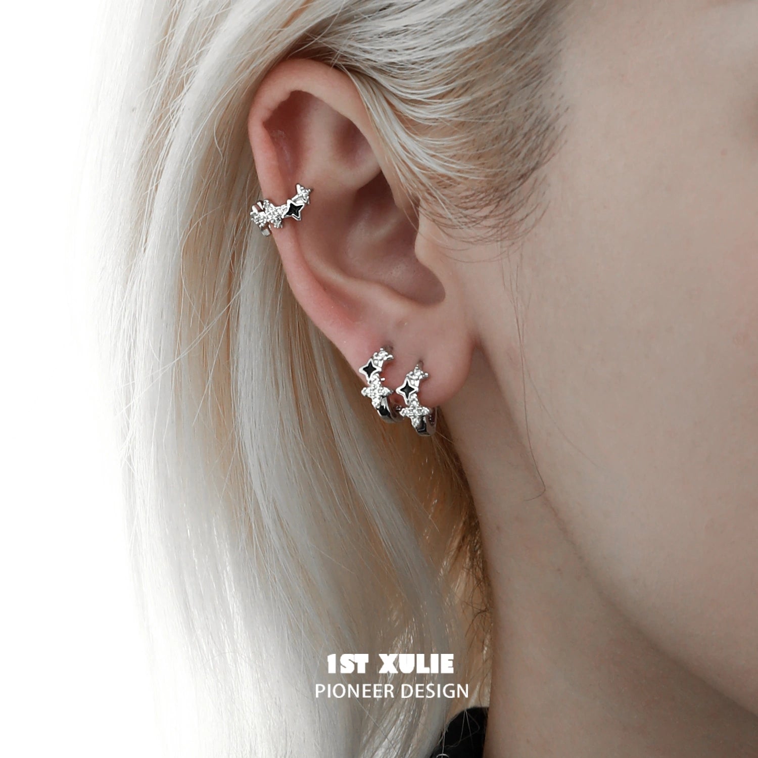 Star Trails S925 Sterling Silver Butterfly Ear Clips Earrings™ - Elegant Butterfly Stud Earrings for Women, Hypoallergenic Jewelry Gift for Her - Perfect for Parties, Weddings & Everyday Wear