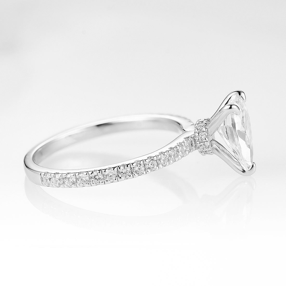 Lumiere Lab Grown Diamond Engagement Ring - 14K White Gold IGI Certified for Women | Perfect Proposal, Anniversary & Wedding Jewelry Gift