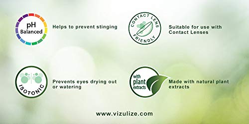 Vizulize Cooling & Soothing Eye Drops 10ml - Instant Relief for Dry, Irritated, Tired Eyes - Perfect for Computer Users, Contact Lens Wearers & Allergy Sufferers
