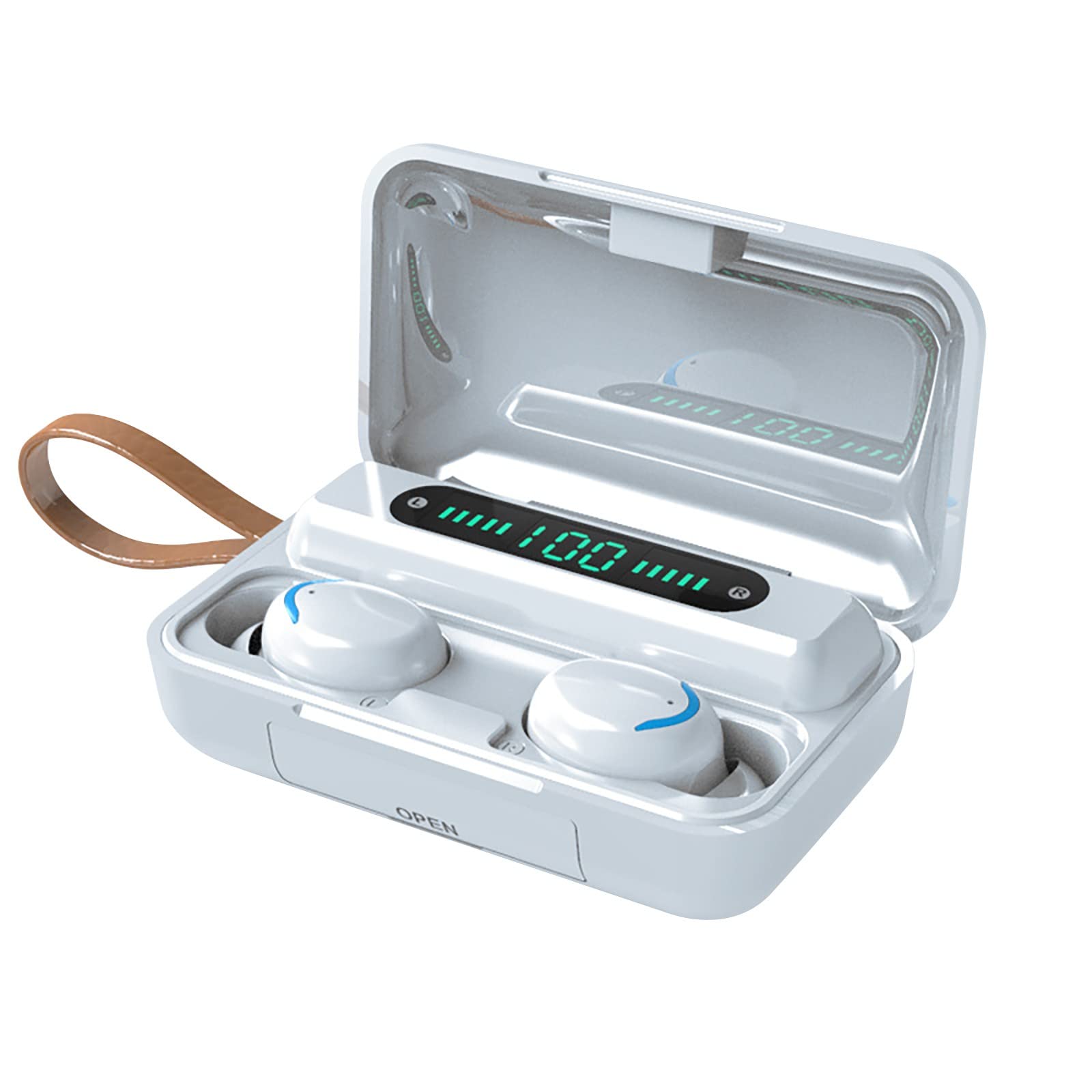 GLLQGD Twins Wireless Mini Bluetooth 5.0 Earbuds with Portable Charging Case - Perfect for Sports, Running, Gym & Outdoor Activities