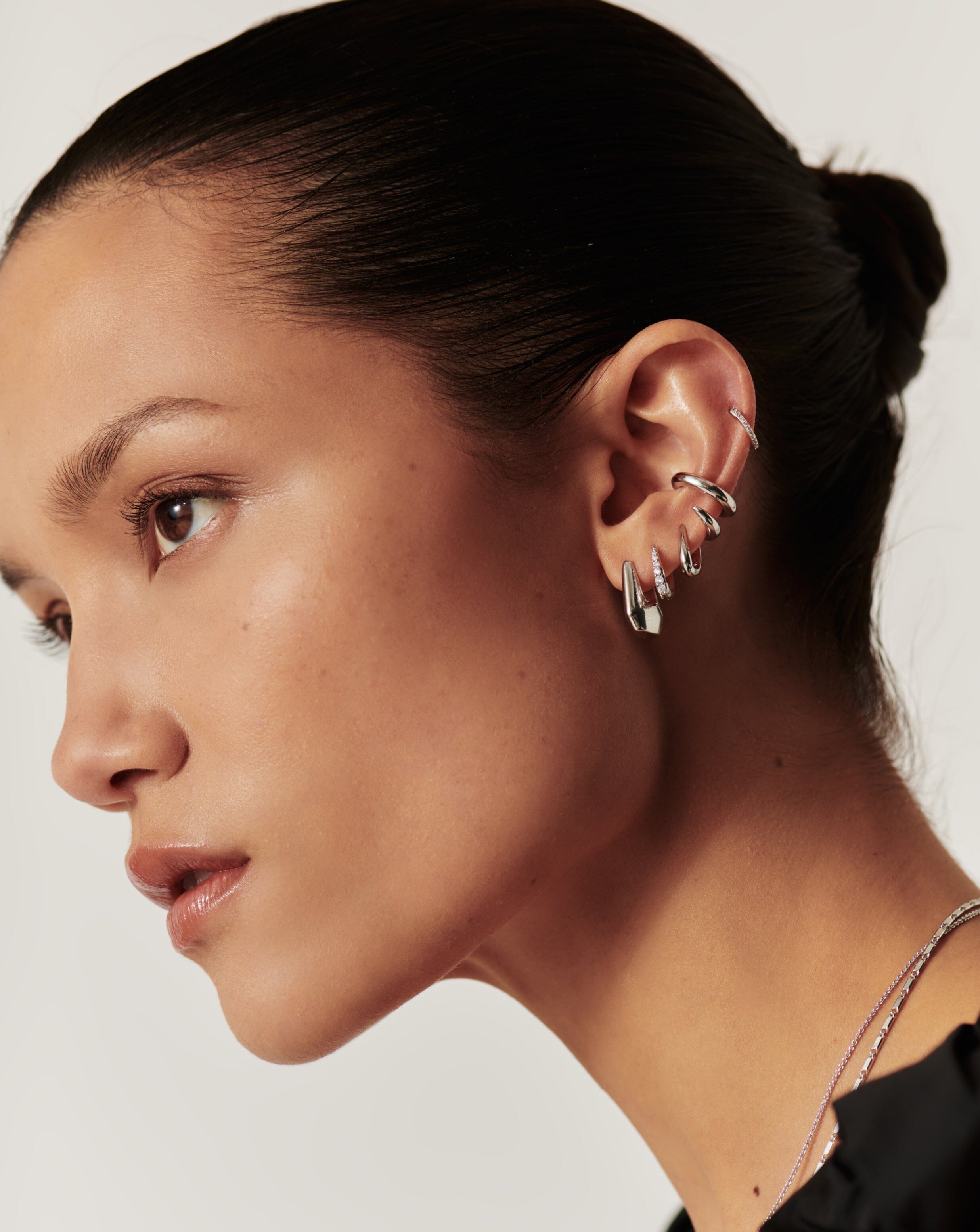 Lucy Williams Arco Small Hoop Earrings - Sterling Silver Minimalist Dainty Hoops | Perfect for Everyday Wear, Gifts & Special Occasions