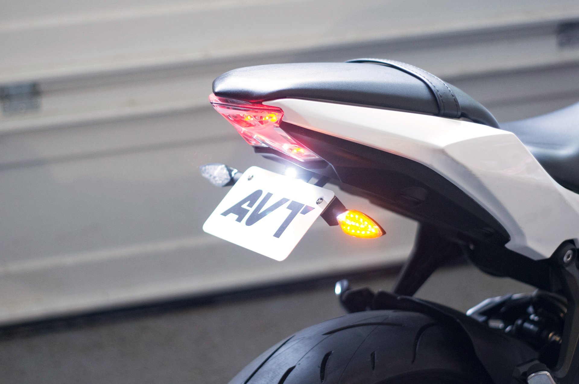 AVT Ninja 650 / Z650 Fender Eliminator Kit with LED Turn Signals for 2020-2025 Models - Motorcycle Tail Tidy & Clean Rear End Upgrade for Street & Track Riding