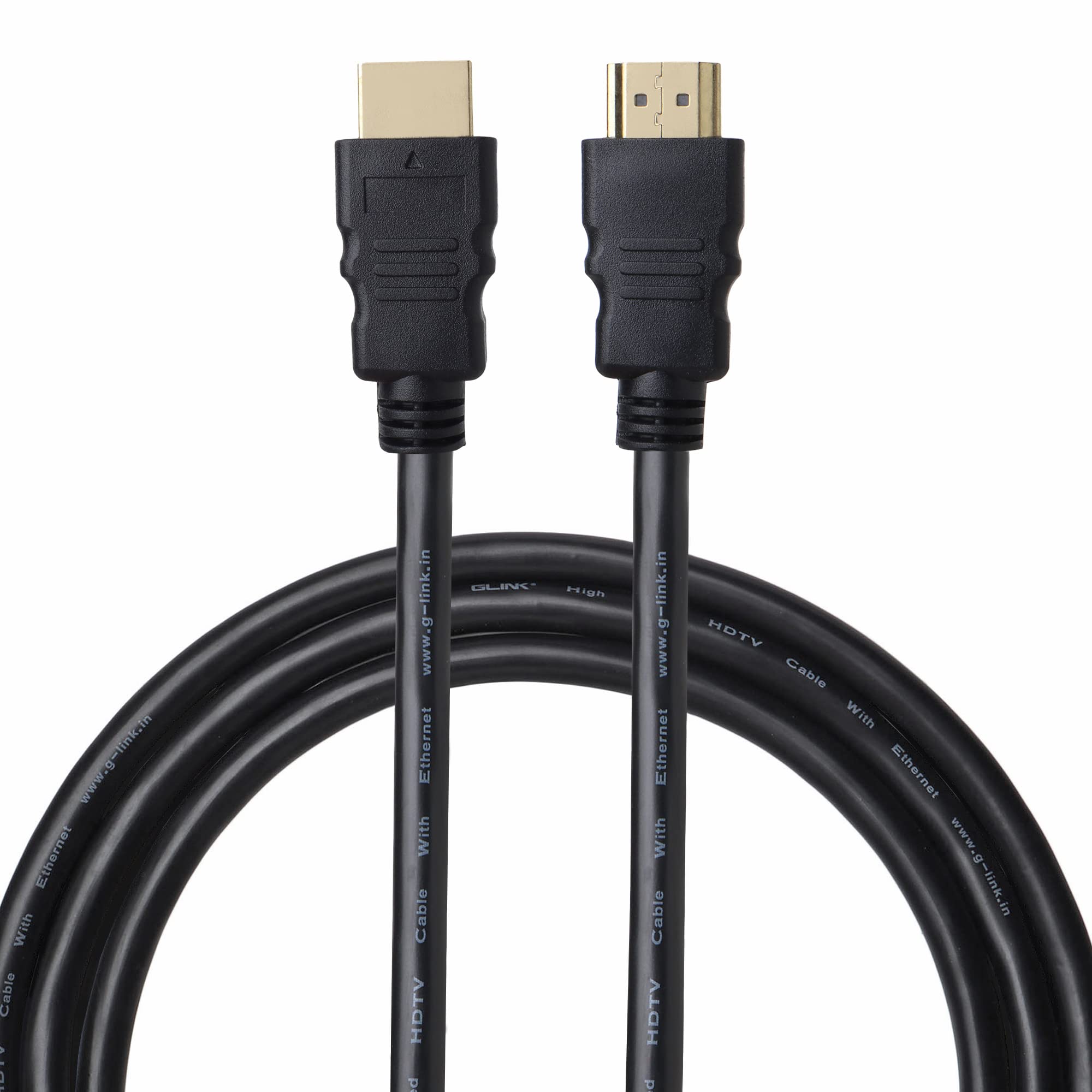 Premium 4K HDMI Cable 1.5M (4.75FT) - Gold Plated Connectors, High Speed with Ethernet, Supports 3D, 4K Ultra HD, 1080P - Ideal for Home Theater, Gaming Consoles & Smart TVs (Black) GL-118-CLASSIC