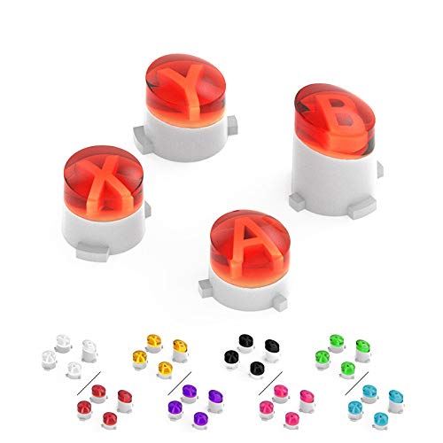 ABXY Bullet Buttons Mod Kit with Levers & Joystick for Xbox One S/Slim/Elite Controller - Clear Pink | Enhanced Gaming Experience for FPS & Competitive Play