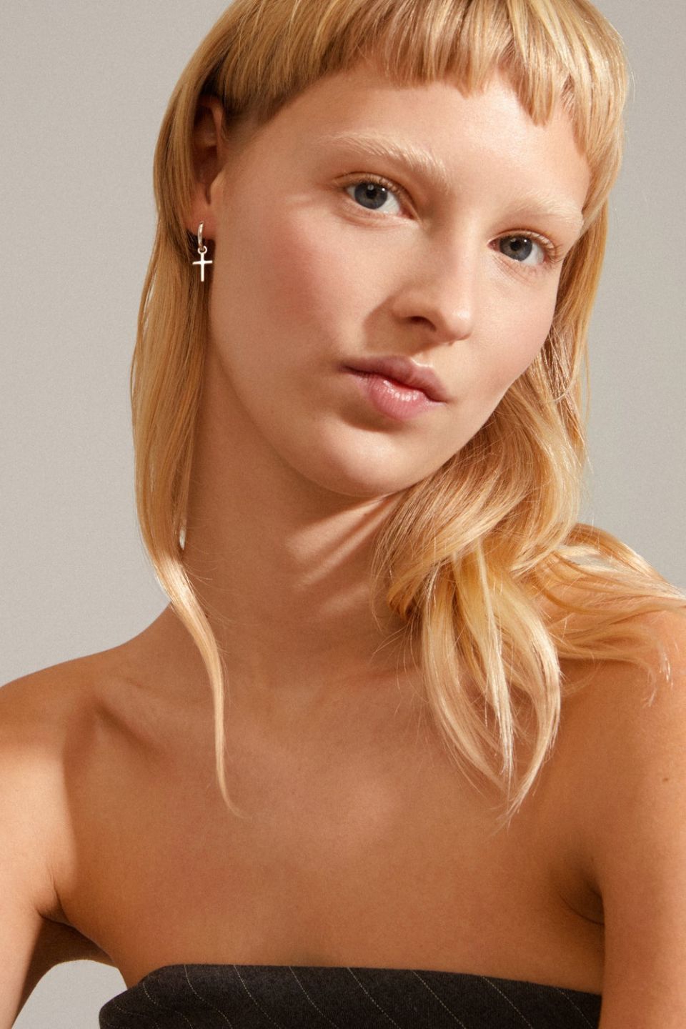 Eco-Friendly Daisy Recycled Silver Cross Earrings for Women - Perfect for Everyday Wear, Gifts & Boho Fashion
