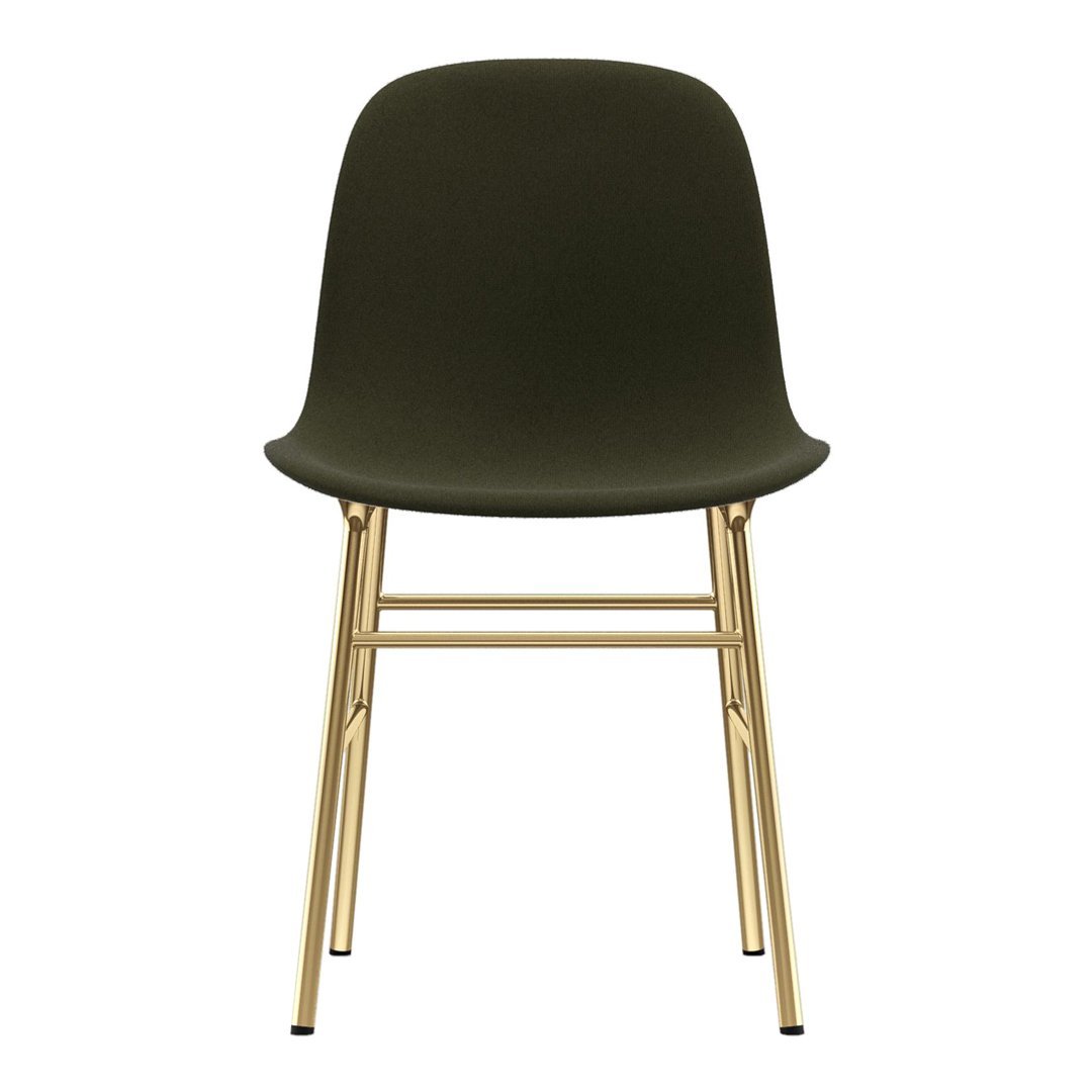 Modern Form Chair with Sturdy Metal Legs & Soft Upholstery - Perfect for Home Office, Living Room & Dining Room Decor