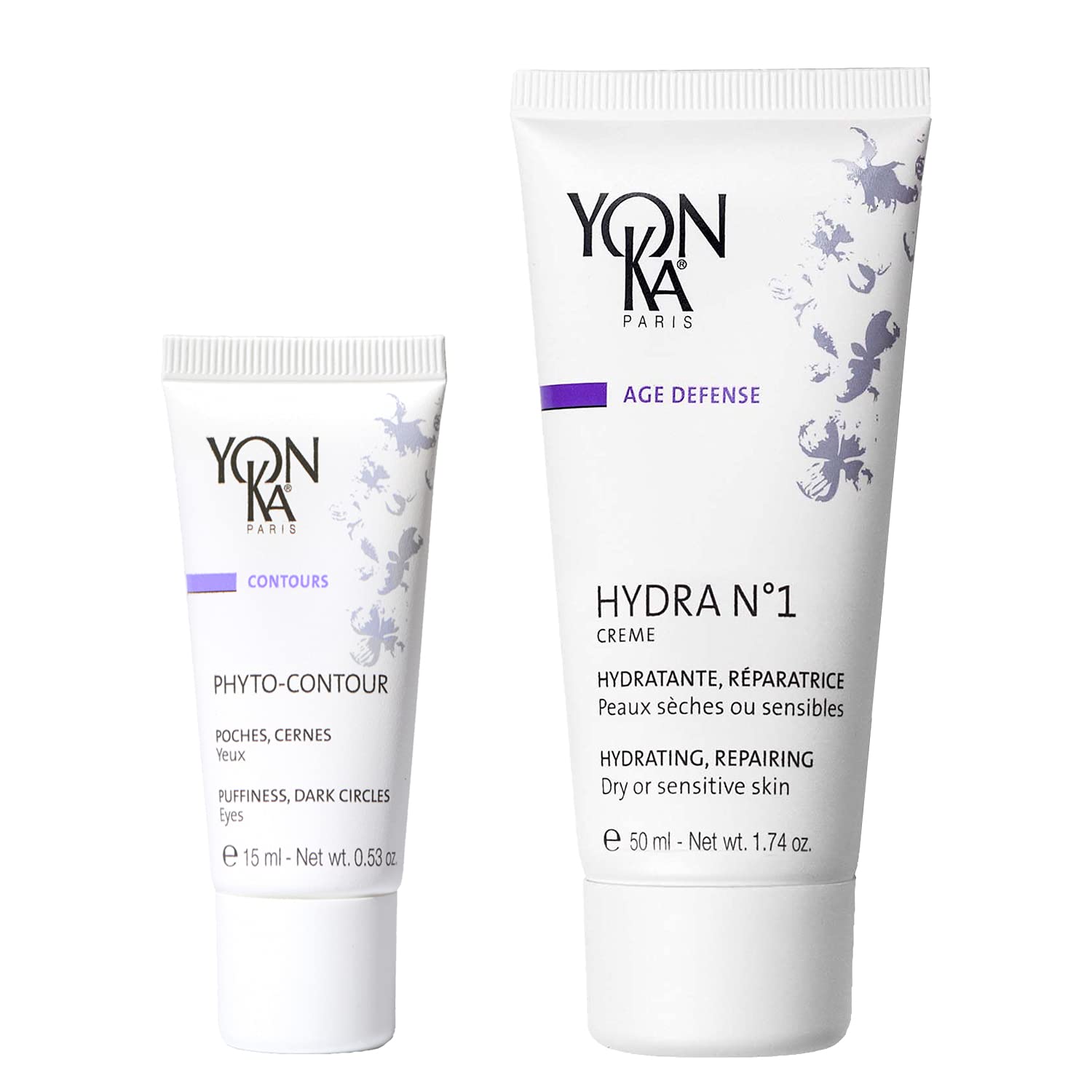 Yonka Anti-Aging Face and Eye Cream Set - Dark Circle Treatment & Hyaluronic Acid Moisturizer for Youthful Skin | Perfect for Night Routine & Travel Skincare
