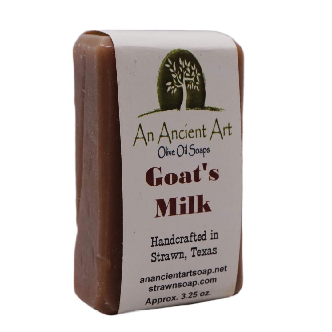 Handmade Ancient Art Soap Bar - 3.25oz Natural Olive Oil & Goat's Milk Soap for Sensitive Skin | Moisturizing, Gentle Cleansing | Perfect for Dry Skin, Eczema & Daily Body Care