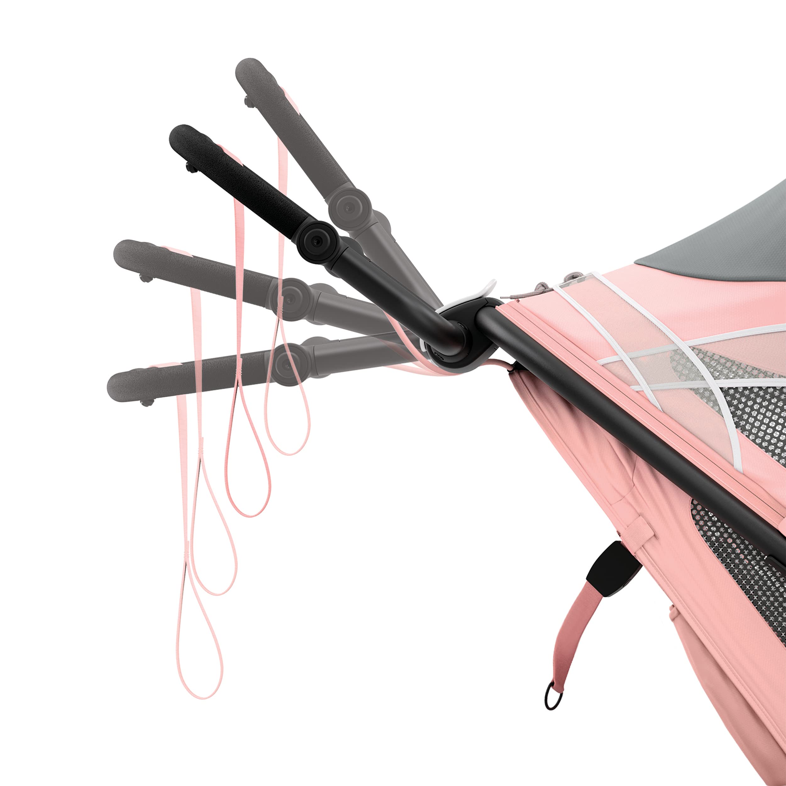 Cybex AVI Jogging Stroller Frame - Lightweight & Durable Black & Pink Design for Active Parents | Perfect for Running, Walking & Outdoor Adventures with Baby