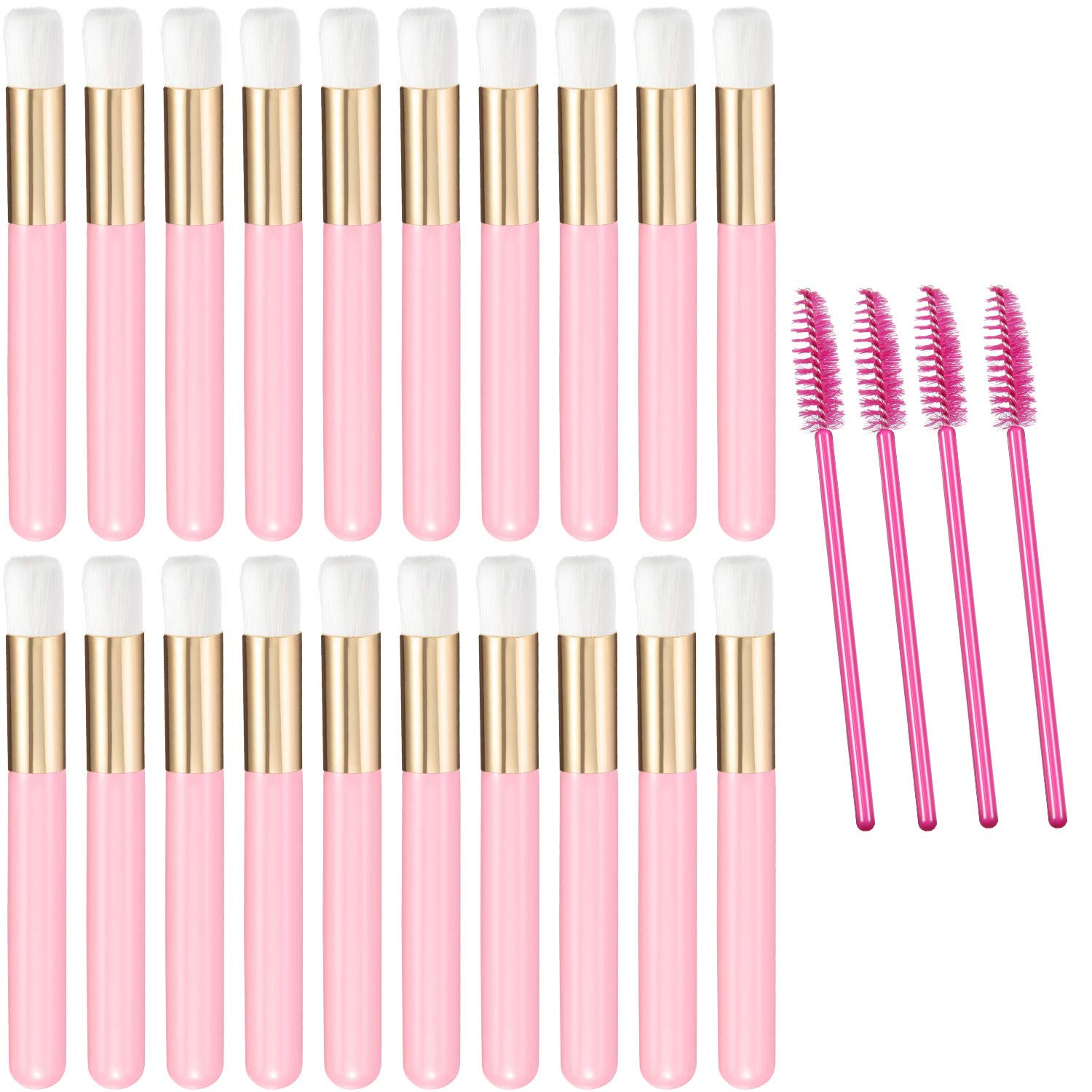 24-Piece Lash Shampoo Brush Set - Eyelash Cleansing & Makeup Brush Kit for Extensions, Nose Pore Deep Cleaning - Perfect for Daily Lash Care & Professional Salon Use