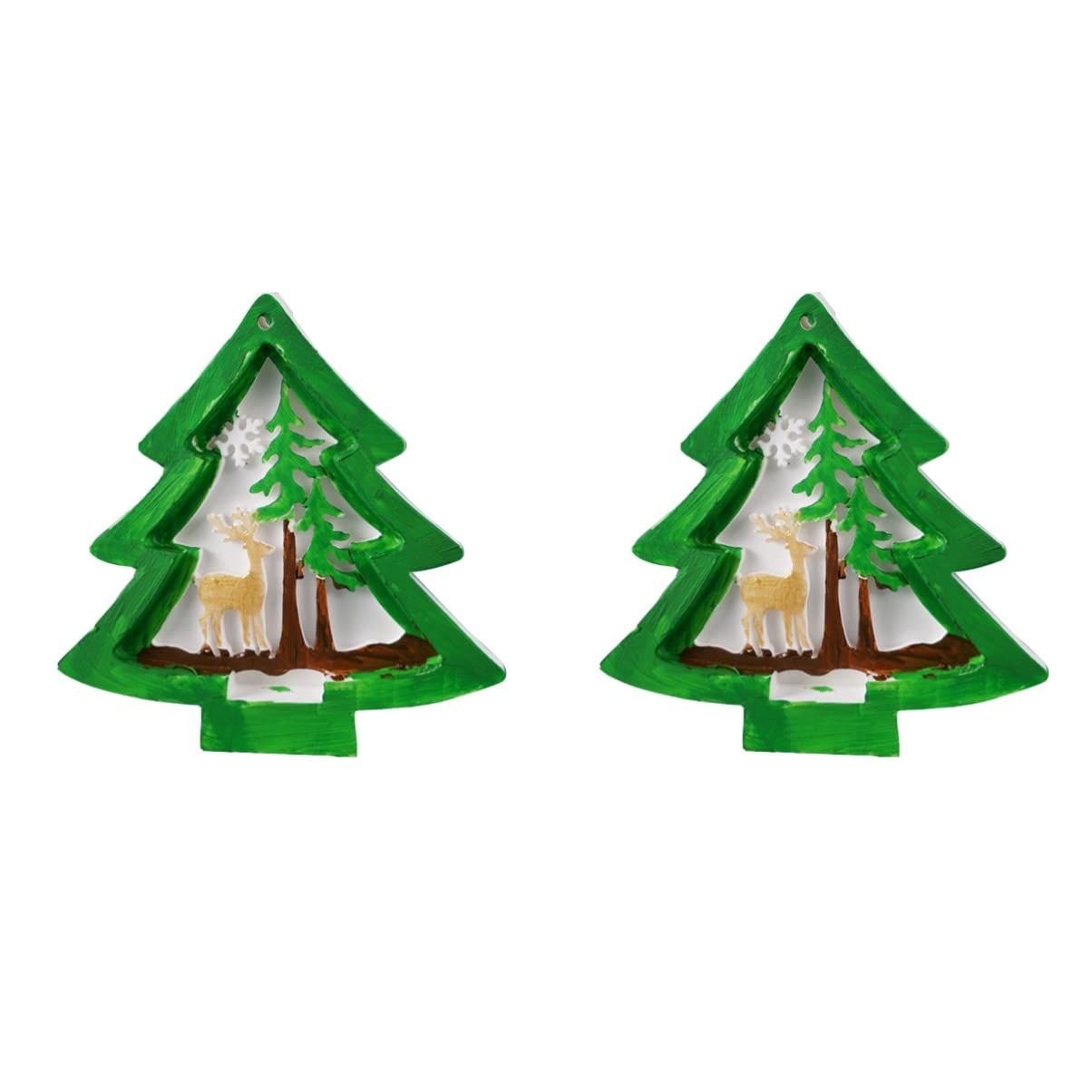Toyvian 2-Piece Christmas Tree Silicone Mold Set for Resin, Candles & Epoxy Crafts - DIY Holiday Decorations, Xmas Tree Candle Molds, Festive Desktop Decor (Perfect for Christmas DIY Projects & Home Decoration)